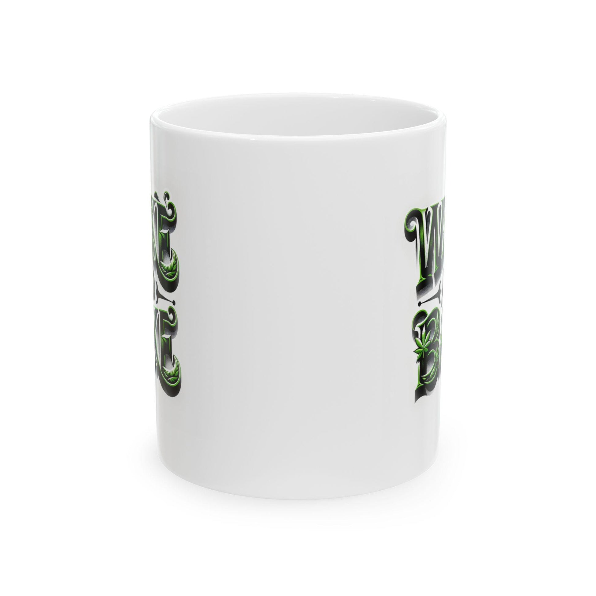 WAKE AND BAKE - Weed Themed Graphic Coffee Mugs, Stoner Mugs, For Weed Lovers