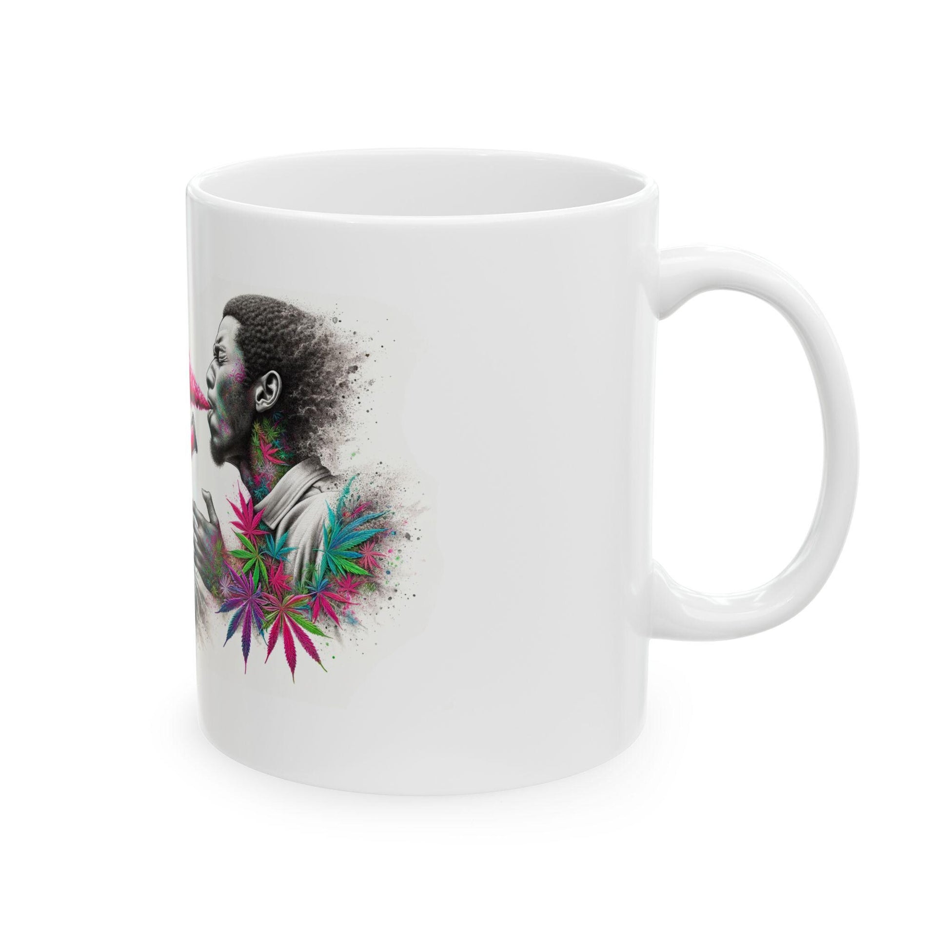 STRAWBERRY COUGH - Weed Coffee Mug (11oz) - Perfect Strains Gift for Smokers, Stoners, Growers; Wake and Bake / 420 Weed Mug, Marijuana Gift
