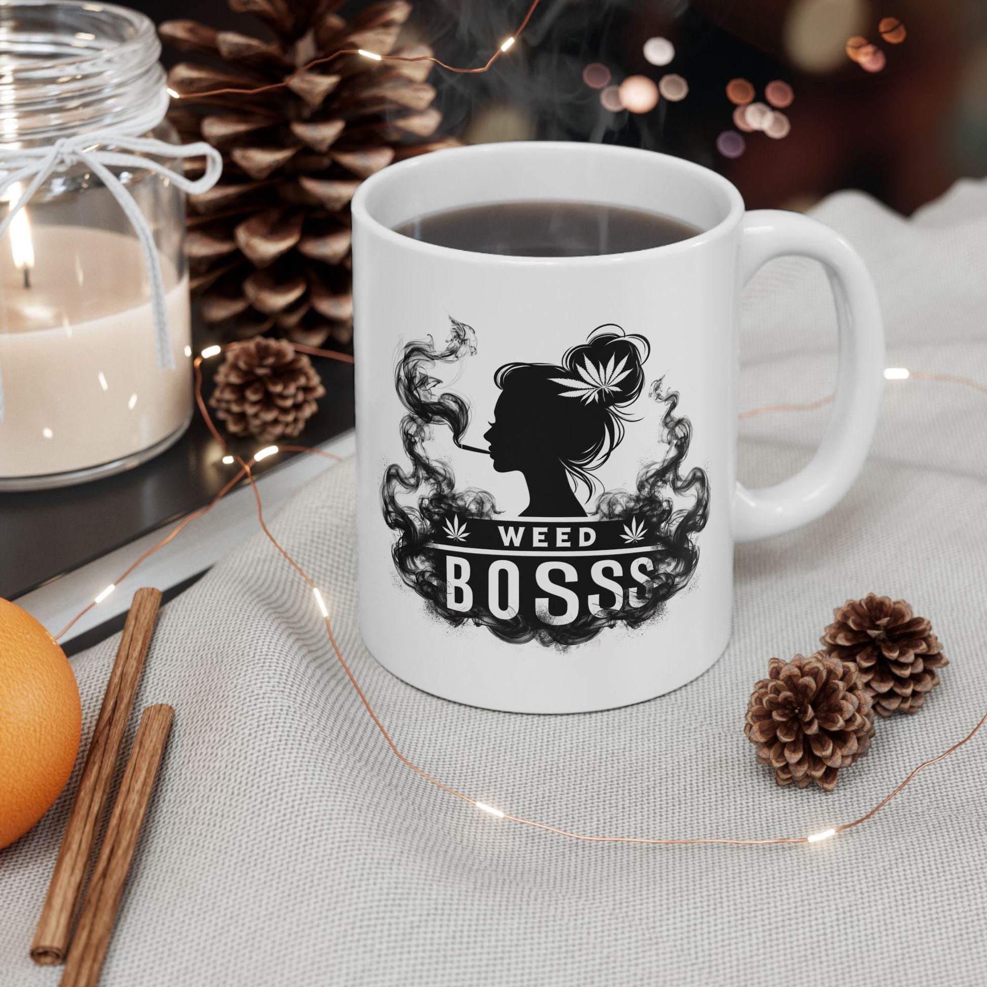FEMALE WEED BOSS - Weed Themed Coffee Mugs, Stoner Mug for Girls and Bosses