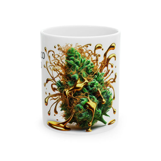 ACAPULCO GOLD - (11oz) Weed Strain Coffee Mugs - Perfect Gift for Stoners, Weed Mug, Marijuana Gift; Wake & Bake Essentials; Cannabis Decor