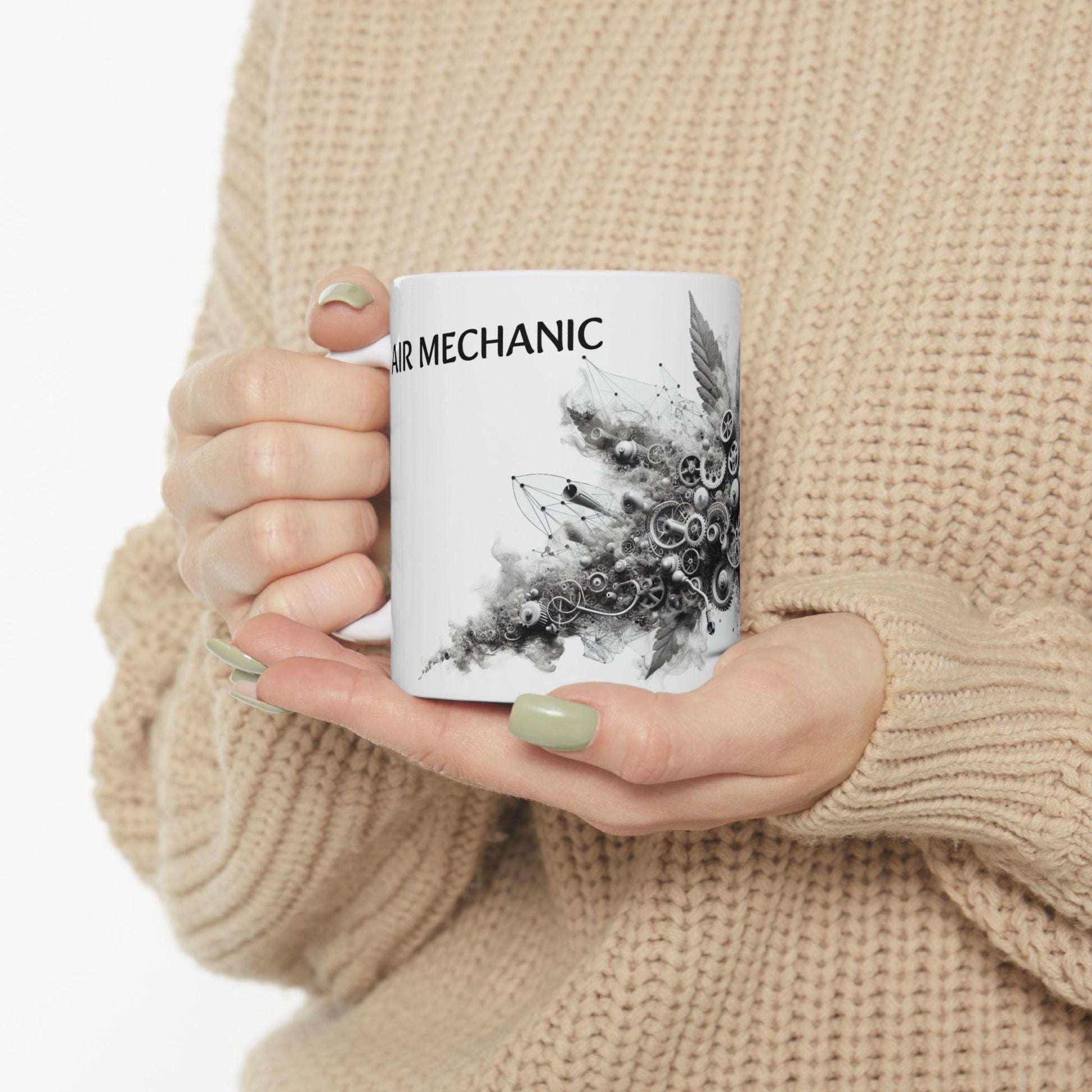 AIR MECHANIC - (11oz) Weed Strain Coffee Mugs - Perfect Gift for Stoners, Weed Mug, Marijuana Lovers; Wake & Bake Essentials; Cannabis Decor