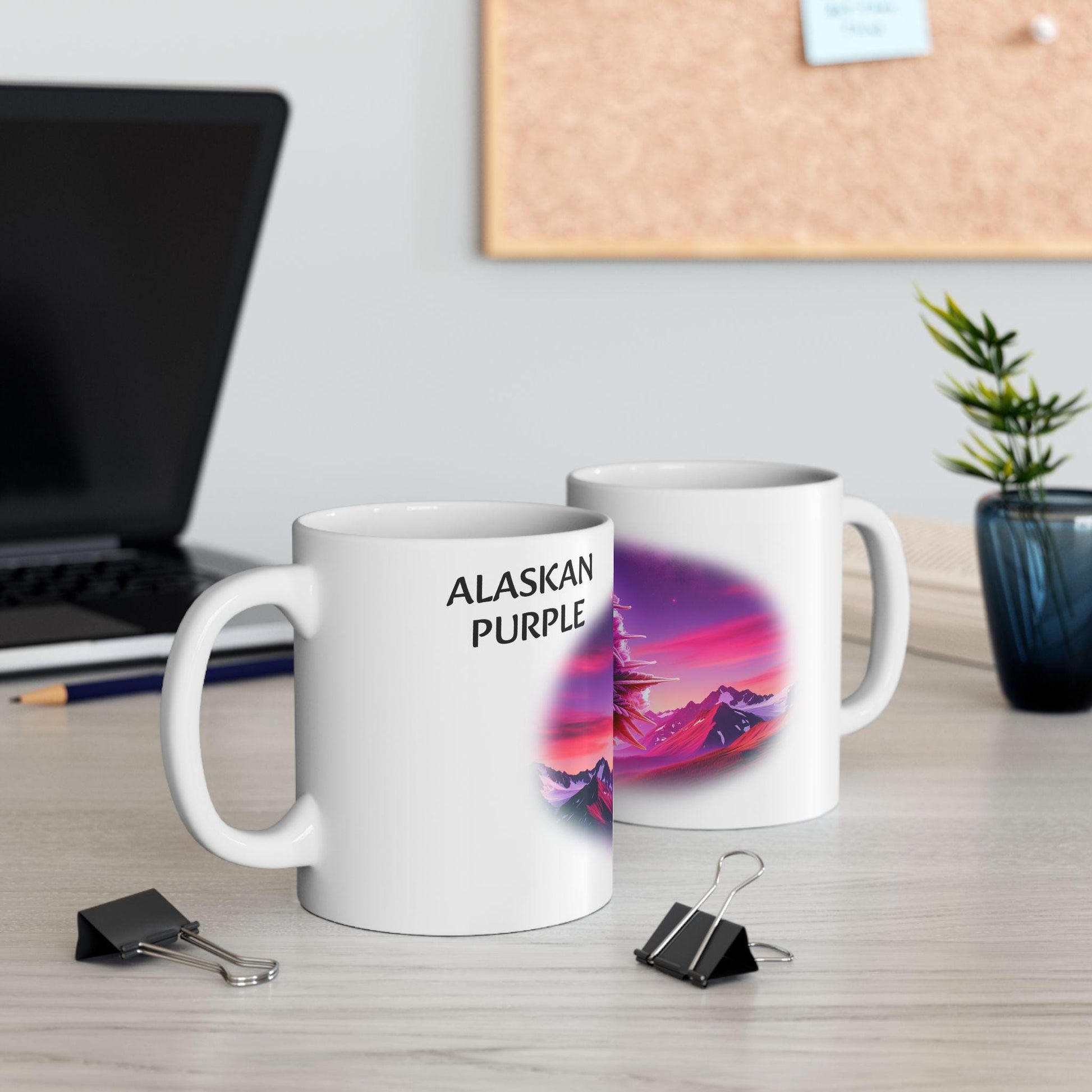 ALASKAN PURPLE - (11oz) Weed Strain Coffee Mugs - Perfect Gift for Stoners, Weed Mug, Marijuana Gift; Wake & Bake Essentials; Cannabis Decor