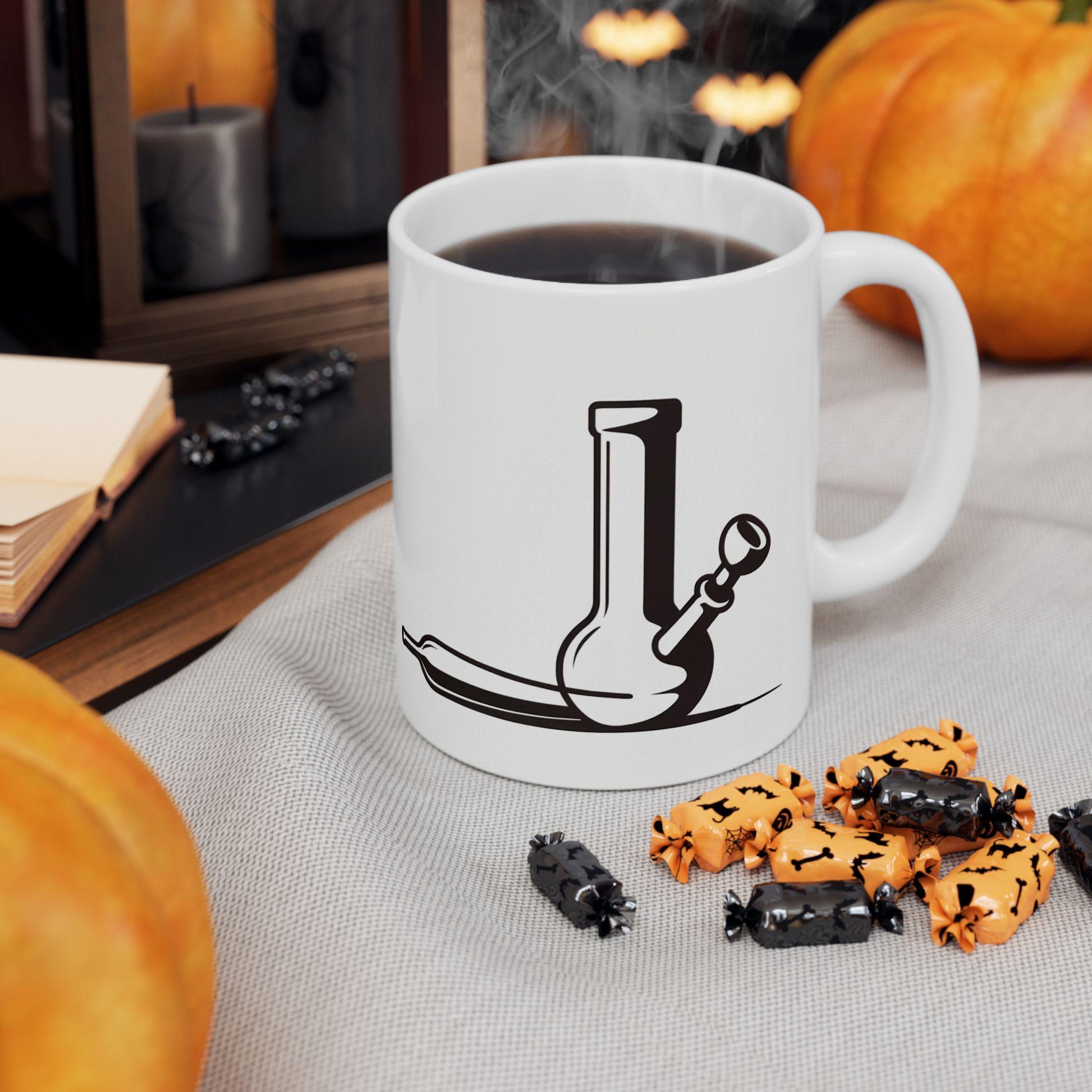 BONG x JOINT - Weed Themed Coffee Mugs, Marijuana Graphic - Perfect Gift for Smokers, Weed Lovers, Stoners - Cannabis Decor