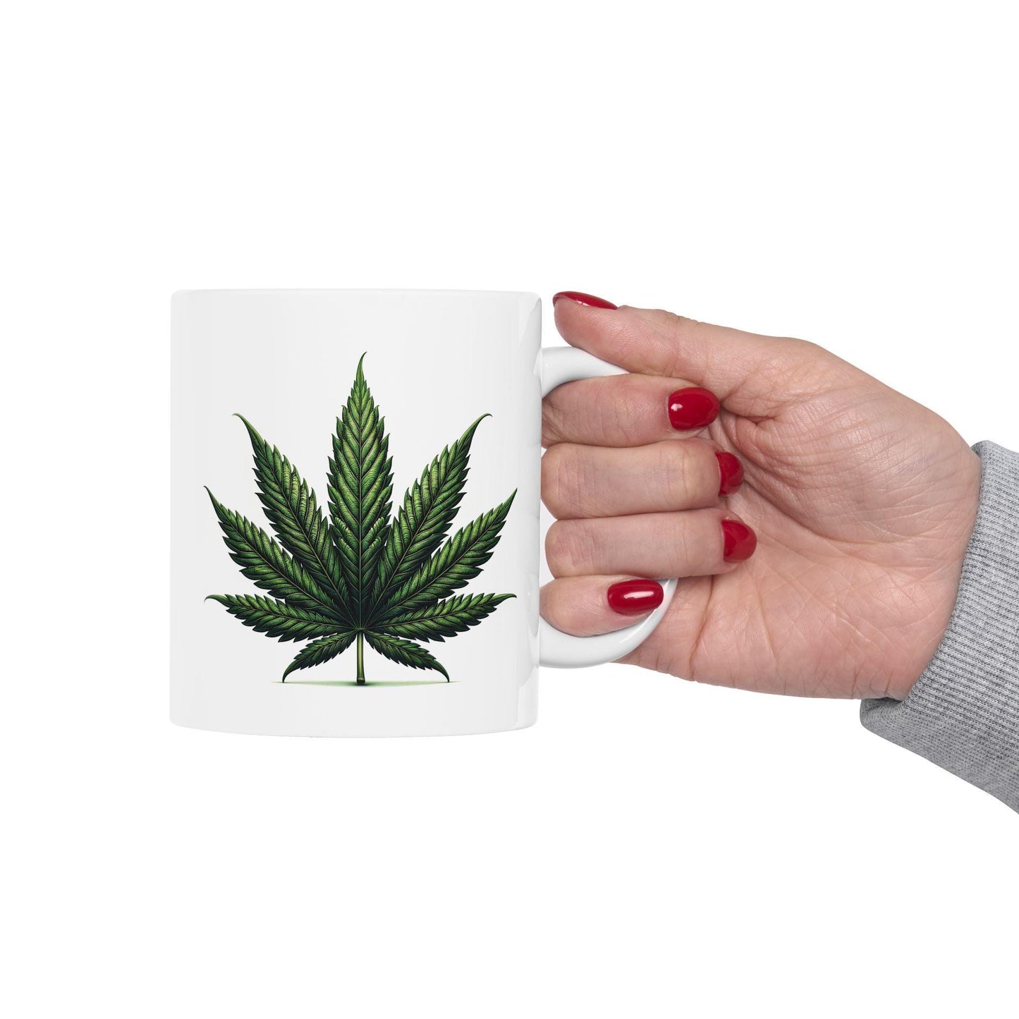 Basic WEED Leaf Mug - 420 Coffee Mug (11oz)