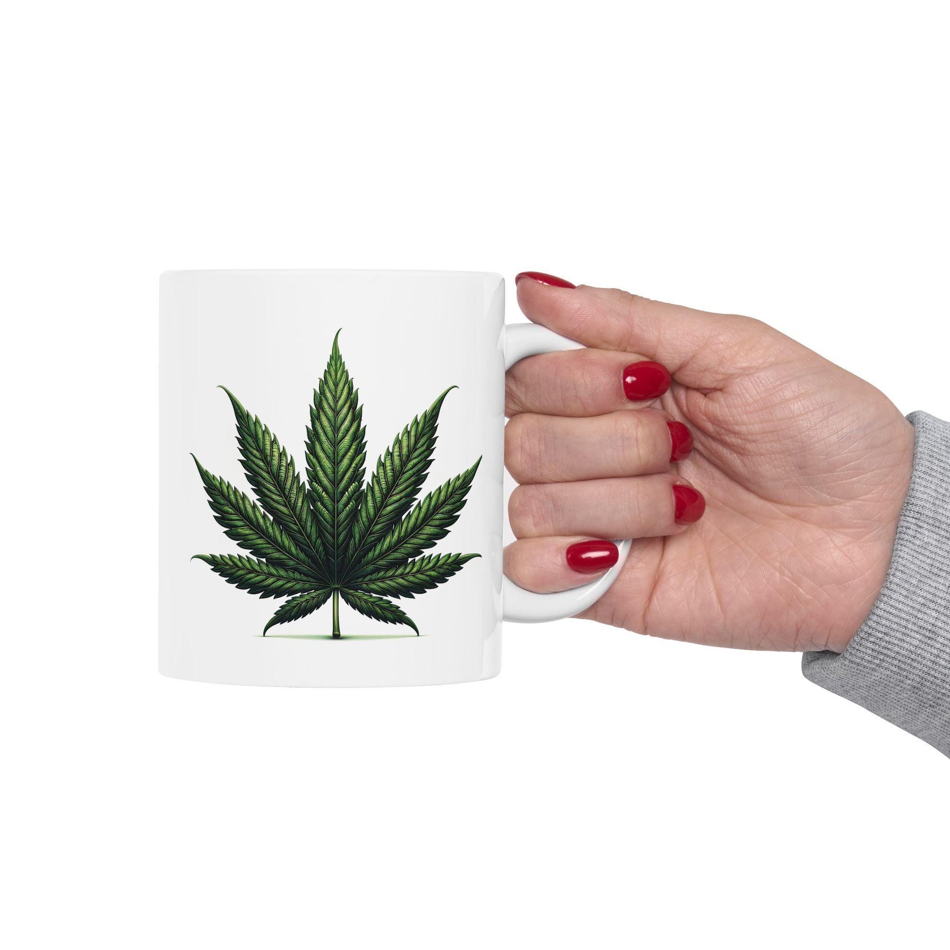 Basic WEED Leaf Mug - 420 Coffee Mug (11oz)