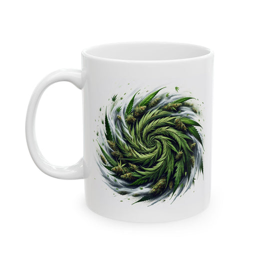 WEED Hurricane Mug - Marijuana Themed Coffee Mugs, Weed Graphic - Perfect Gift for Smokers, Weed Lovers, Stoners