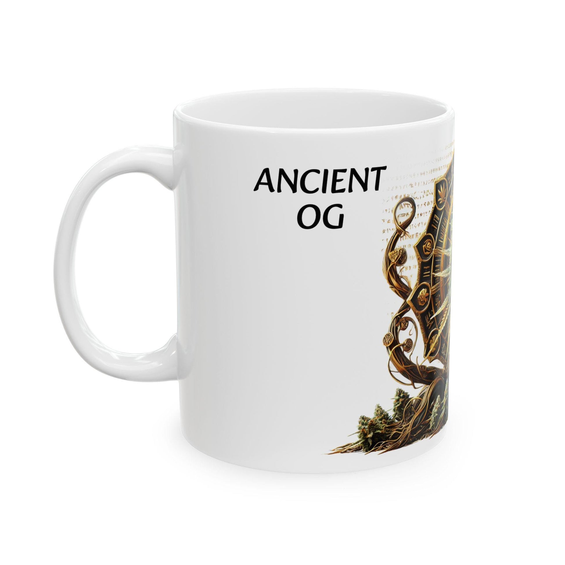 ANCIENT OG - (11oz) Weed Strain Coffee Mugs - Perfect Gift for Stoners, Weed Mug, Marijuana Gift; Wake and Bake Essentials; Cannabis Decor