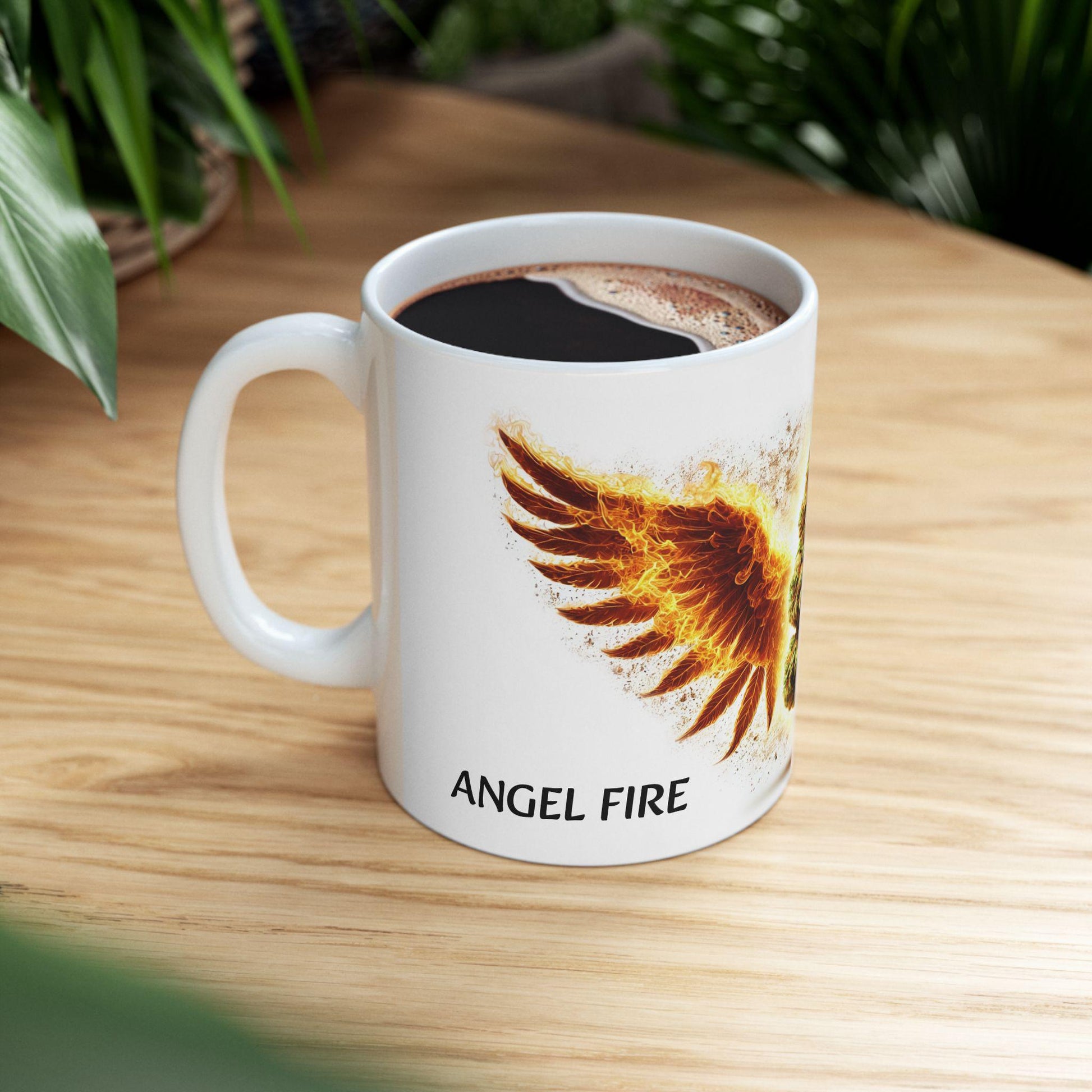 ANGEL FIRE - (11oz) Weed Strain Coffee Mugs - Perfect Gift for Stoners, Weed Mug, Marijuana Gift; Wake and Bake Essentials; Cannabis Decor