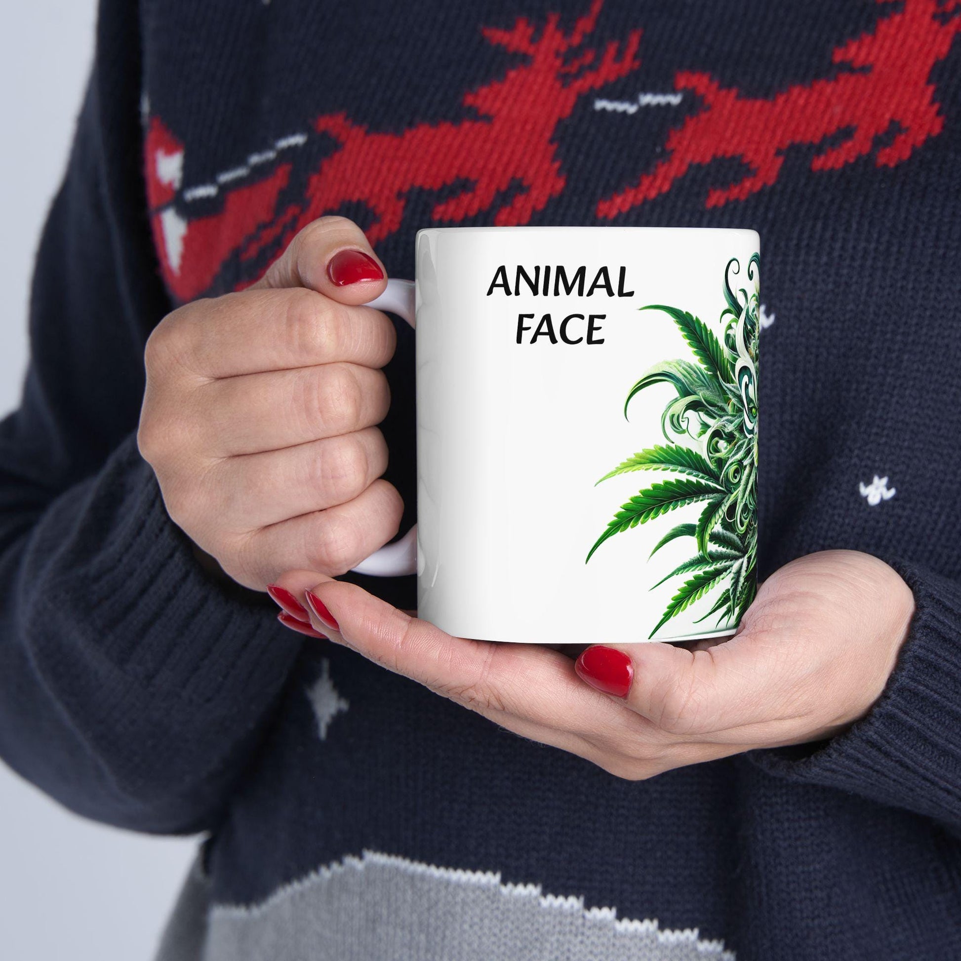 ANIMAL FACE - (11oz) Weed Strain Coffee Mugs - Perfect Gift for Stoners, Weed Mug, Marijuana Gift; Wake and Bake Essentials; Cannabis Decor