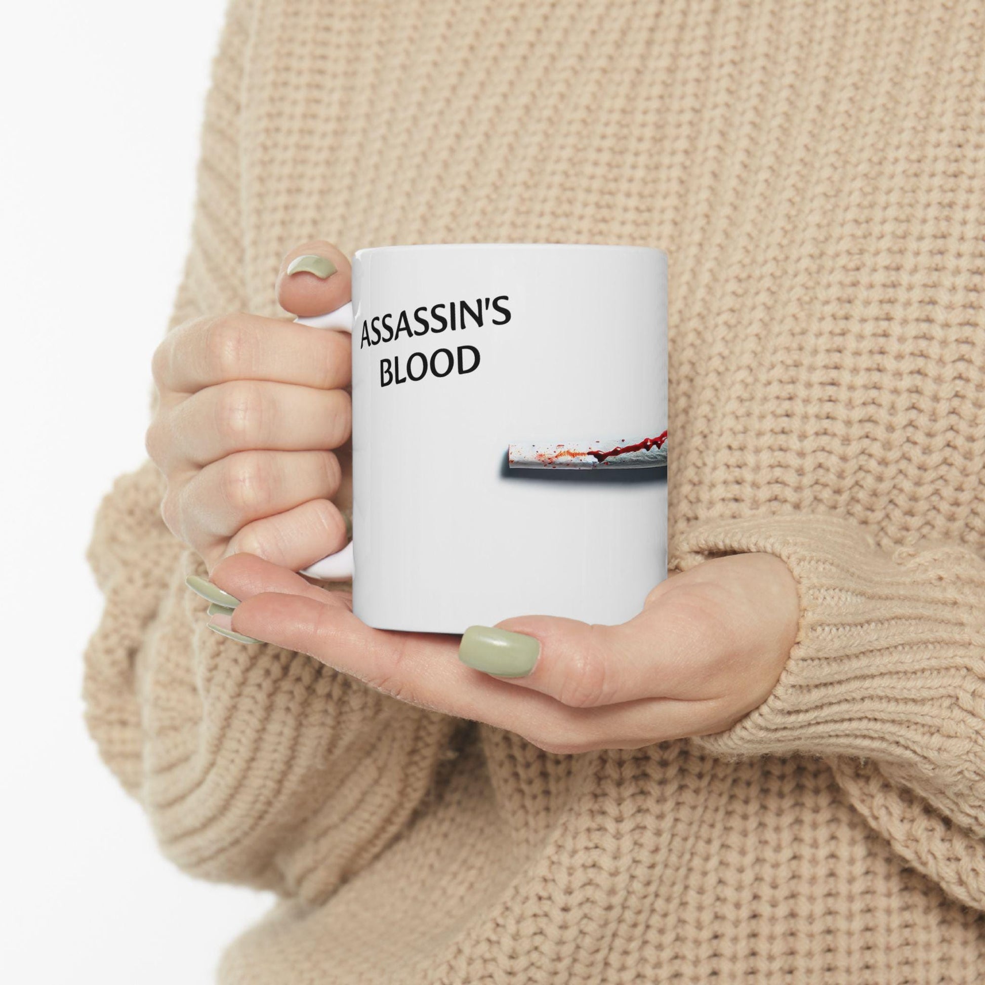 ASSASSINS BLOOD - (11oz) Weed Strain Coffee Mugs - Perfect Stoner Gift, Weed Mug, Marijuana Gift; Wake & Bake Essentials; Cannabis Decor