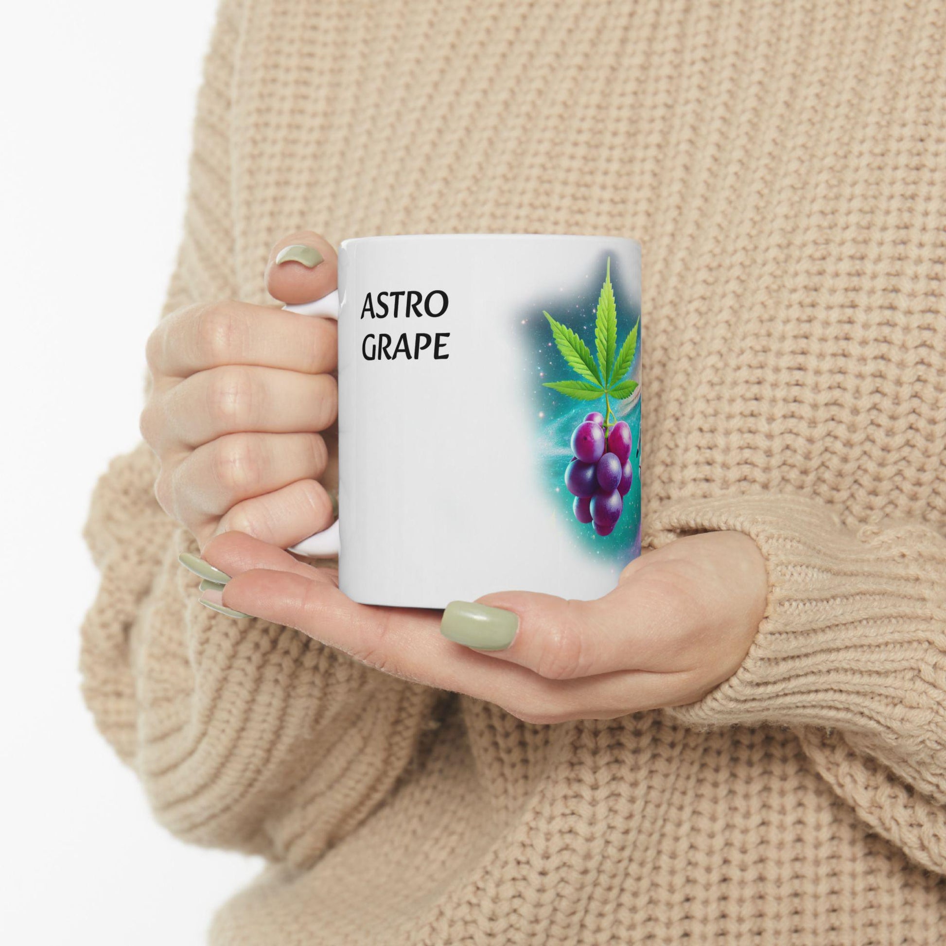 ASTRO GRAPE - (11oz) Weed Strain Coffee Mugs - Perfect Gift for Stoners, Weed Mug, Marijuana Gift; Wake and Bake Essentials; Cannabis Decor