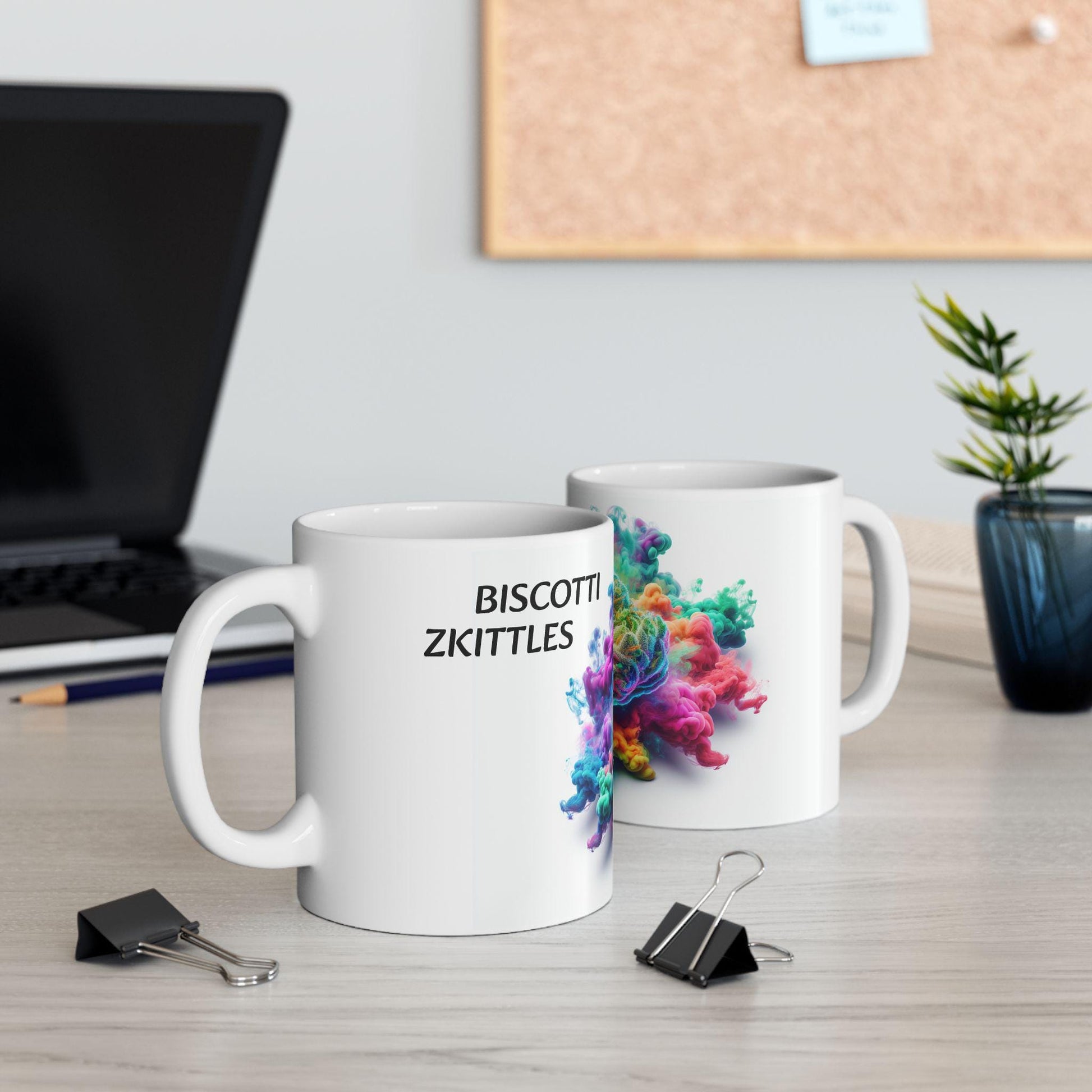 BISCOTTI ZKITTLES - (11oz) Weed Strain Coffee Mugs - Perfect Stoner Gift, Weed Mug, Marijuana Gift; Wake & Bake Essentials; Cannabis Decor