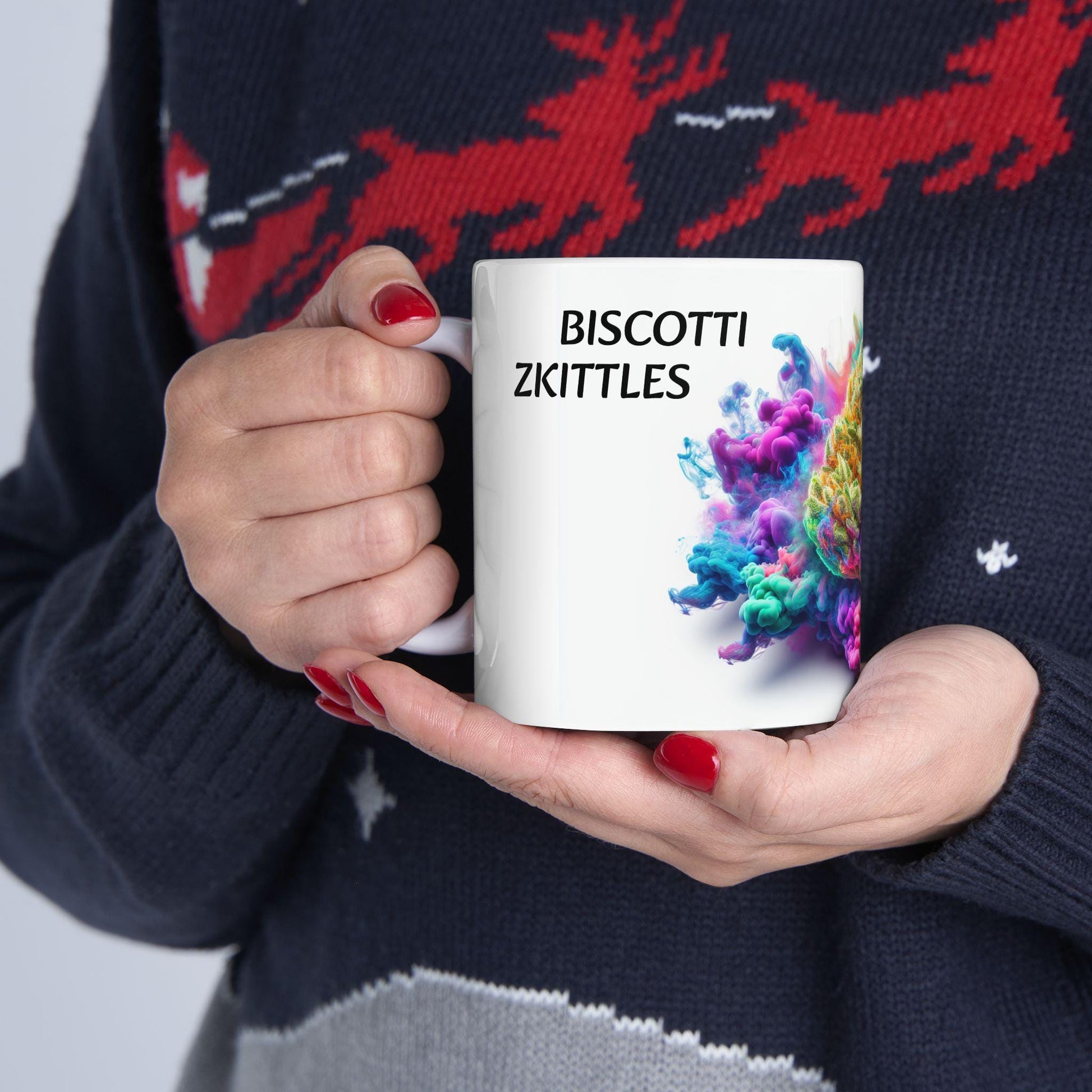 BISCOTTI ZKITTLES - (11oz) Weed Strain Coffee Mugs - Perfect Stoner Gift, Weed Mug, Marijuana Gift; Wake & Bake Essentials; Cannabis Decor