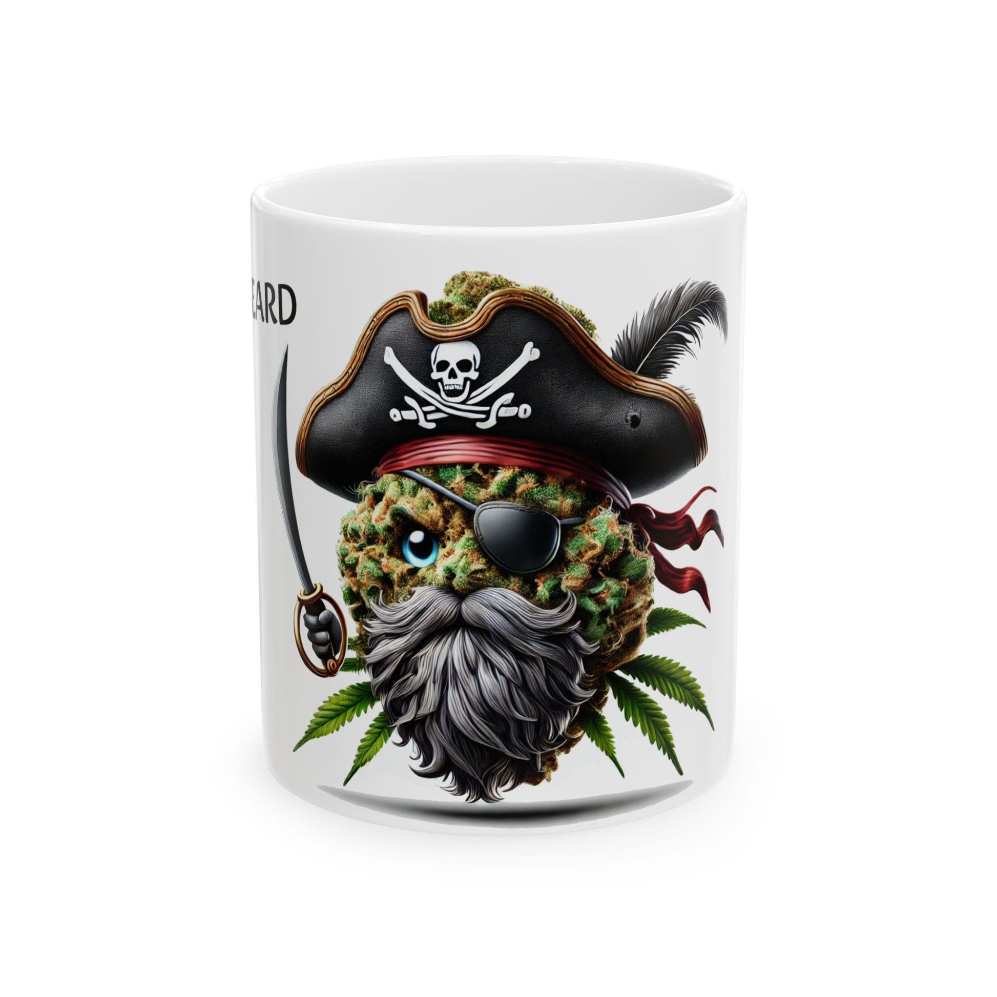 BLACKBEARD - (11oz) Weed Strain Coffee Mugs - Perfect Gift for Stoners, Weed Mug, Marijuana Gift; Wake & Bake Essentials; Cannabis Pot Decor