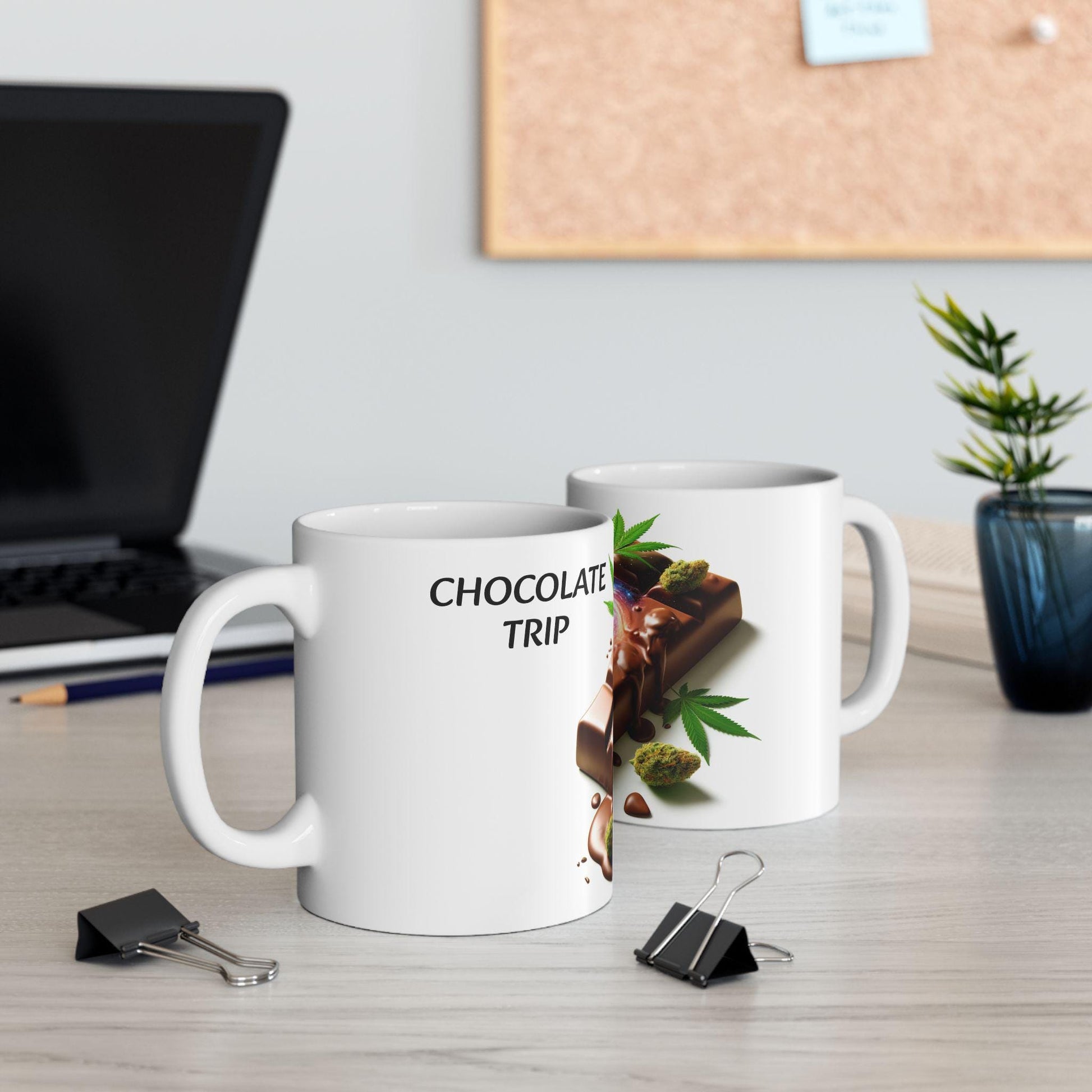 CHOCOLATE TRIP - (11oz) Weed Strain Coffee Mugs - Perfect Gift for Stoners, Weed Mug, Marijuana Gift; Wake & Bake Essentials; Cannabis Decor