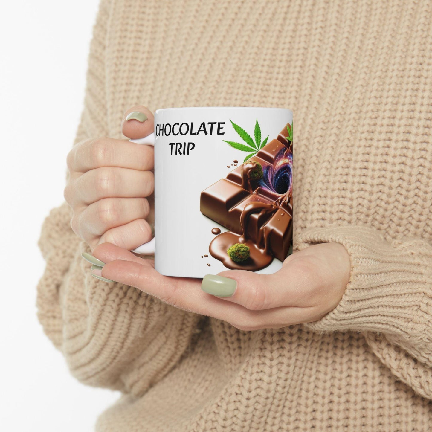 CHOCOLATE TRIP - (11oz) Weed Strain Coffee Mugs - Perfect Gift for Stoners, Weed Mug, Marijuana Gift; Wake & Bake Essentials; Cannabis Decor