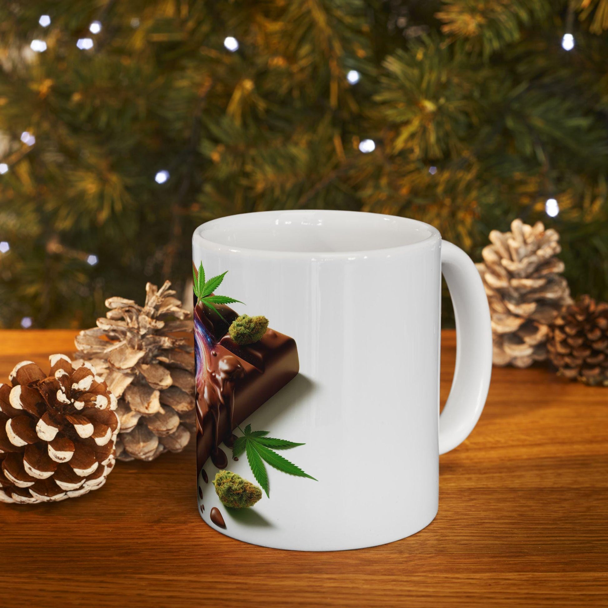 CHOCOLATE TRIP - (11oz) Weed Strain Coffee Mugs - Perfect Gift for Stoners, Weed Mug, Marijuana Gift; Wake & Bake Essentials; Cannabis Decor