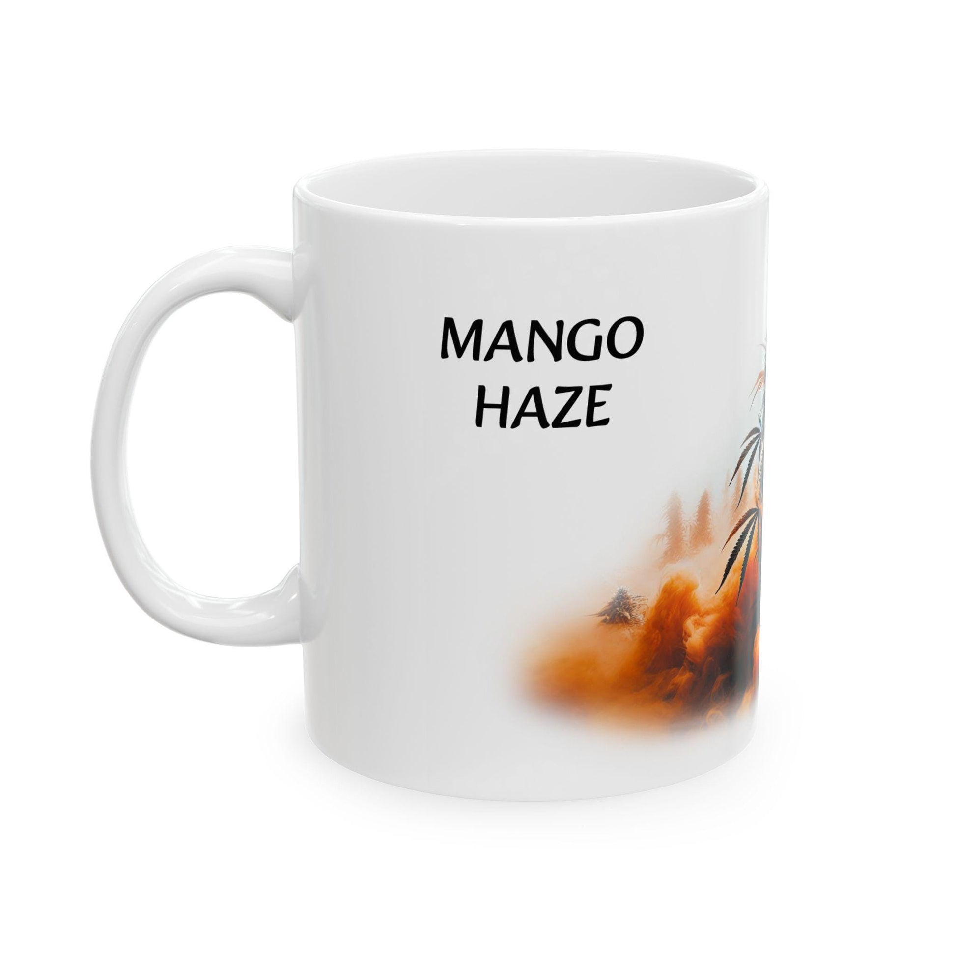 MANGO HAZE - (11oz) Weed Strain Coffee Mugs - Perfect Gift for Stoners, Weed Mug, Marijuana Gift; Wake and Bake Essentials; Cannabis Decor