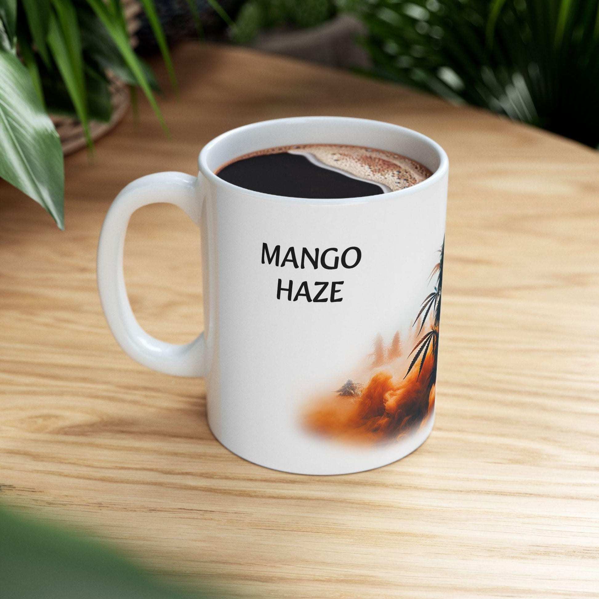 MANGO HAZE - (11oz) Weed Strain Coffee Mugs - Perfect Gift for Stoners, Weed Mug, Marijuana Gift; Wake and Bake Essentials; Cannabis Decor