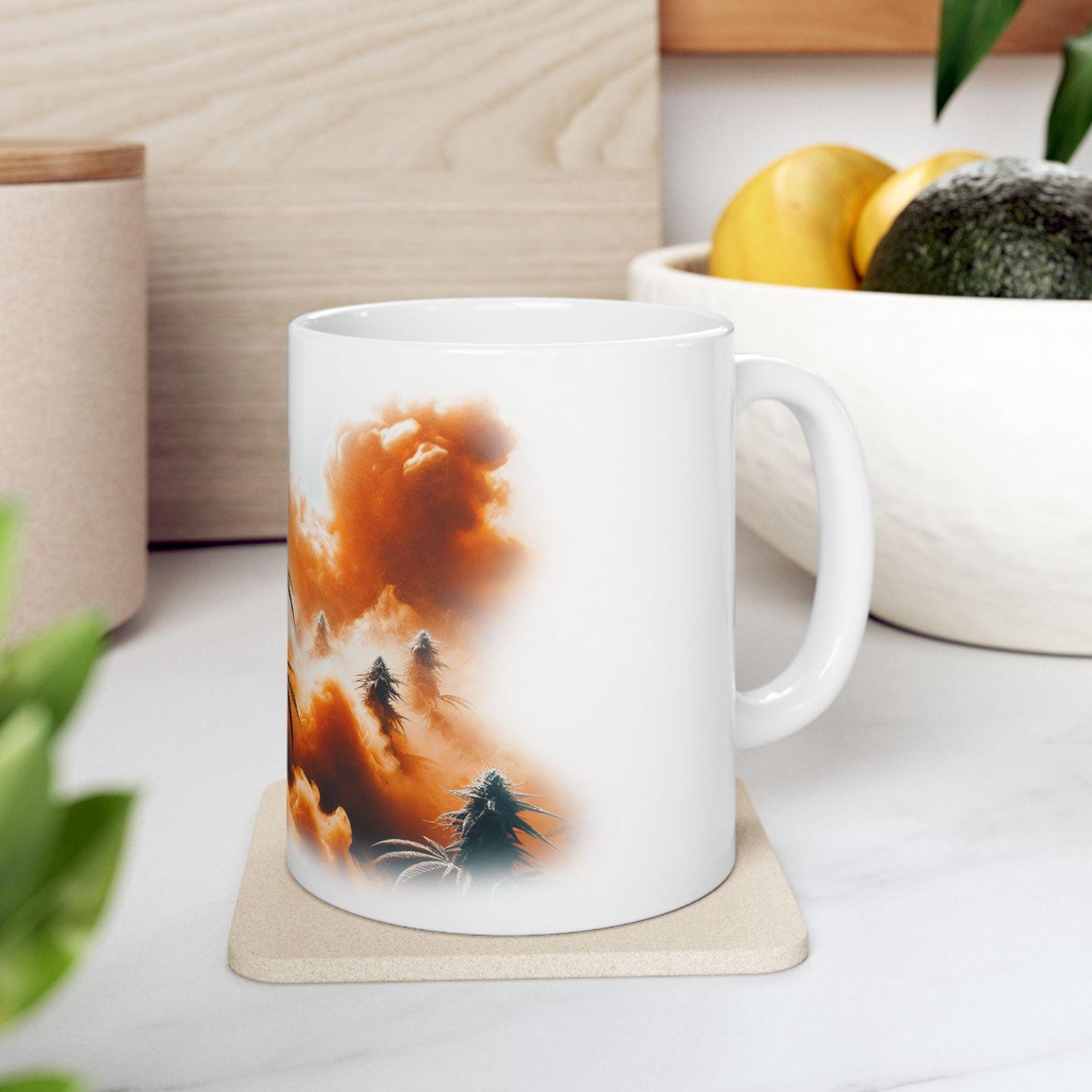 MANGO HAZE - (11oz) Weed Strain Coffee Mugs - Perfect Gift for Stoners, Weed Mug, Marijuana Gift; Wake and Bake Essentials; Cannabis Decor