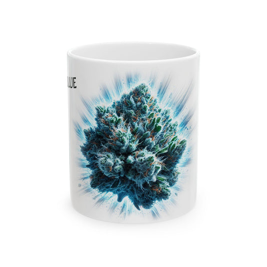 LUCID BLUE - (11oz) Weed Strain Coffee Mugs - Perfect Gift for Stoners, Weed Mug, Marijuana Gift; Wake and Bake Essentials; Cannabis Decor