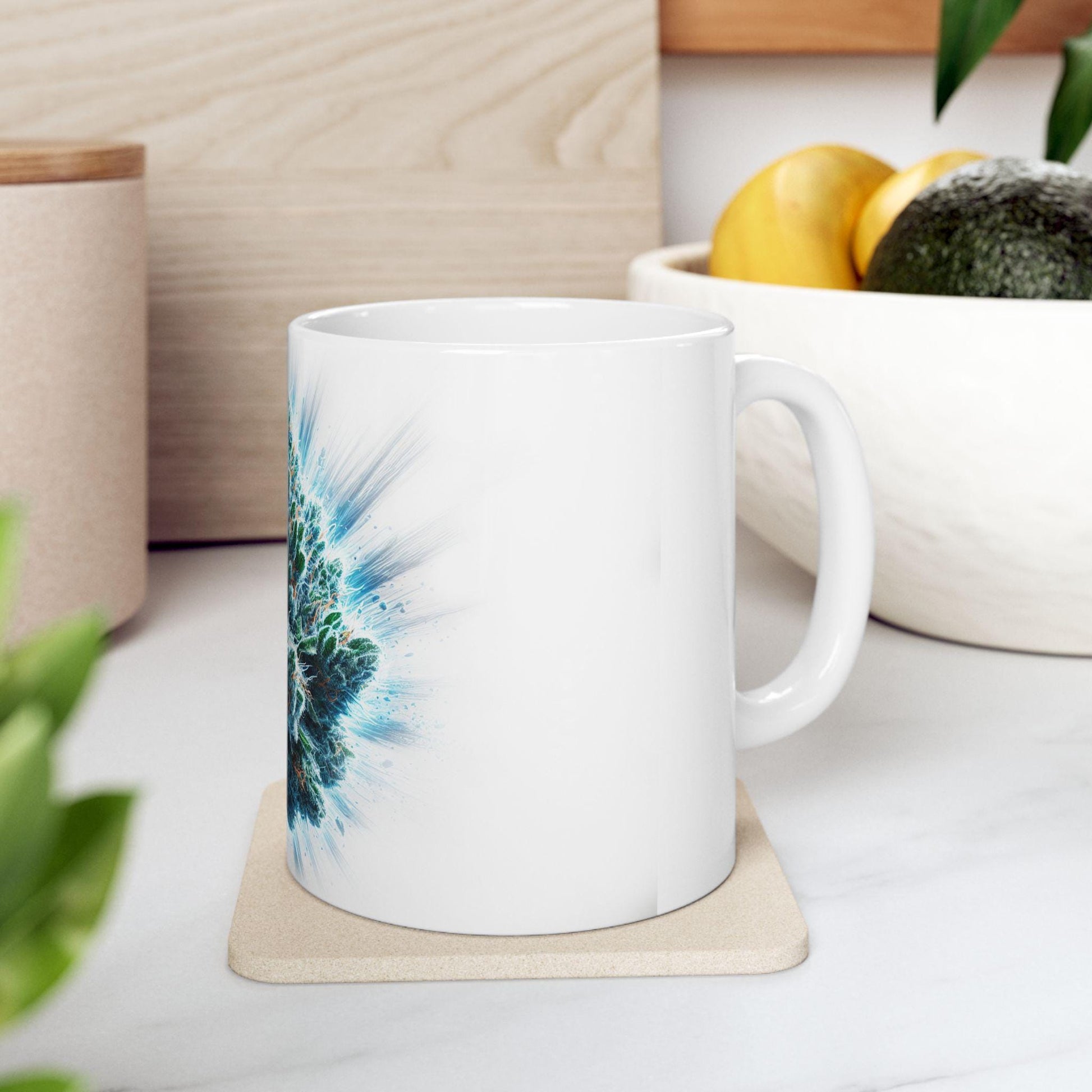 LUCID BLUE - (11oz) Weed Strain Coffee Mugs - Perfect Gift for Stoners, Weed Mug, Marijuana Gift; Wake and Bake Essentials; Cannabis Decor