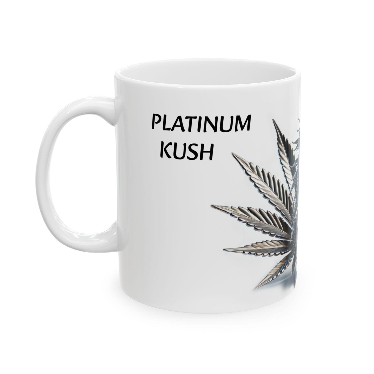 PLATINUM KUSH - (11oz) Weed Strain Coffee Mugs - Perfect Stoner Gift, Weed Mug, Marijuana Gift; Wake and Bake Essentials; Cannabis Pot Decor