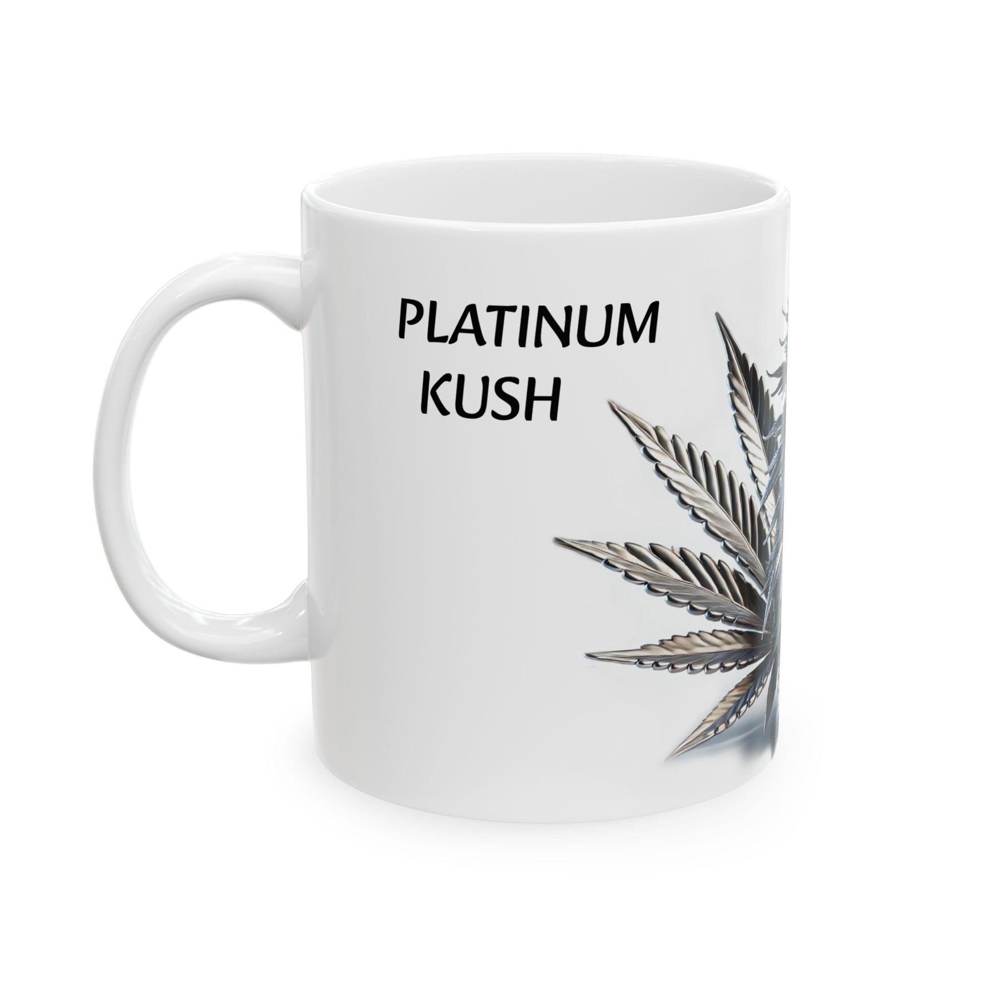 PLATINUM KUSH - (11oz) Weed Strain Coffee Mugs - Perfect Stoner Gift, Weed Mug, Marijuana Gift; Wake and Bake Essentials; Cannabis Pot Decor