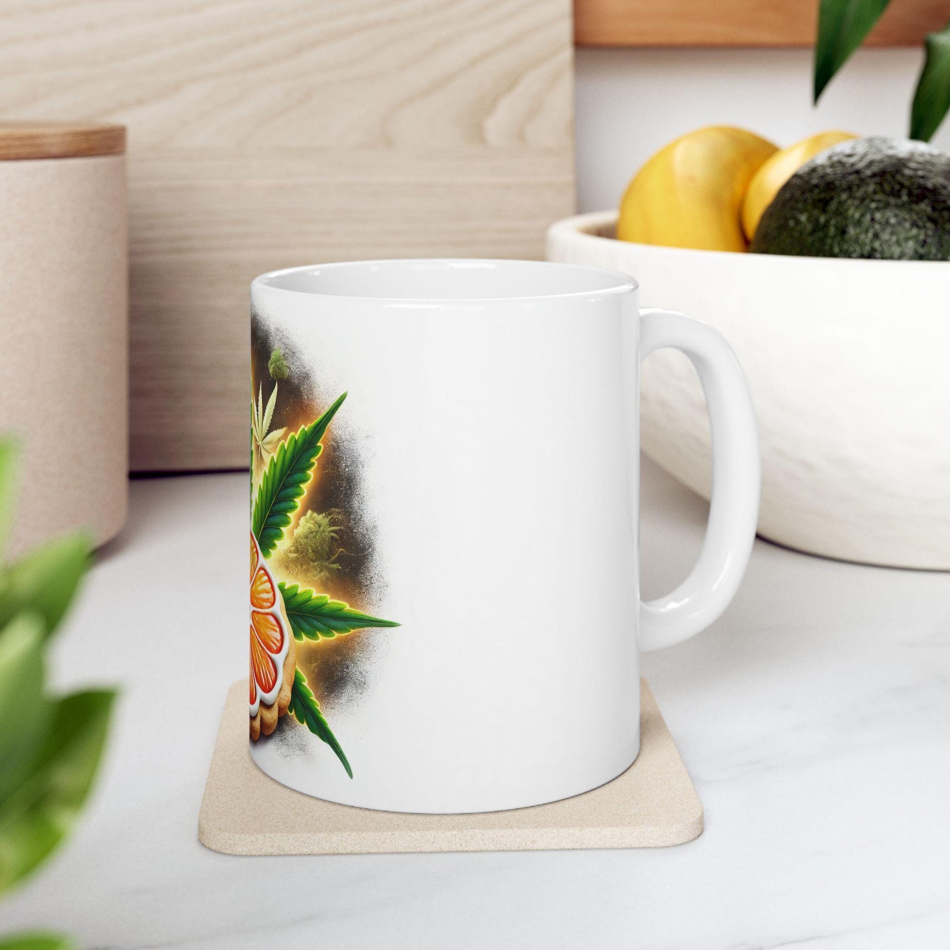 MANDARIN COOKIES - (11oz) Weed Strain Coffee Mugs - Stoner Gift, Weed Mug, Marijuana Gift; Wake and Bake Essentials; Cannabis Pot Decor
