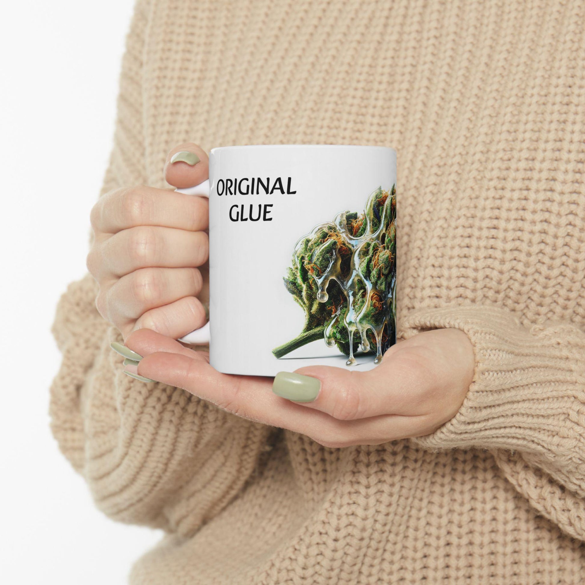 ORIGINAL GLUE - (11oz) Weed Strain Coffee Mugs - Stoner Gift, Weed Mug, Marijuana Gift; Wake and Bake Essentials; Cannabis Pot Decor