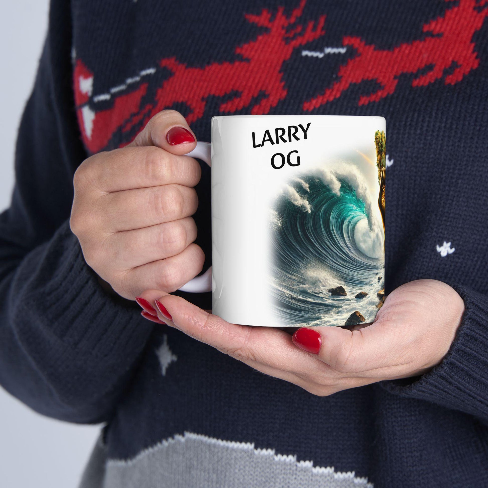 LARRY OG - (11oz) Weed Strain Coffee Mugs - Perfect Gift for Stoners, Weed Mug, Marijuana Gift; Wake and Bake Essentials; Cannabis Pot Decor