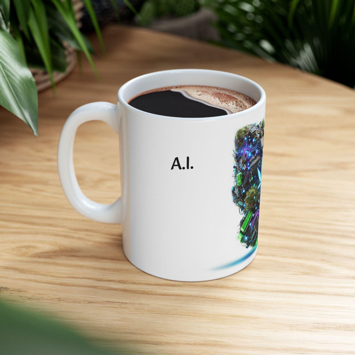 A.I. - (11oz) Weed Strain Coffee Mugs - Perfect Gift for Stoners, Weed Mug, Marijuana Lovers; Wake and Bake Essentials; Cannabis Decor AI