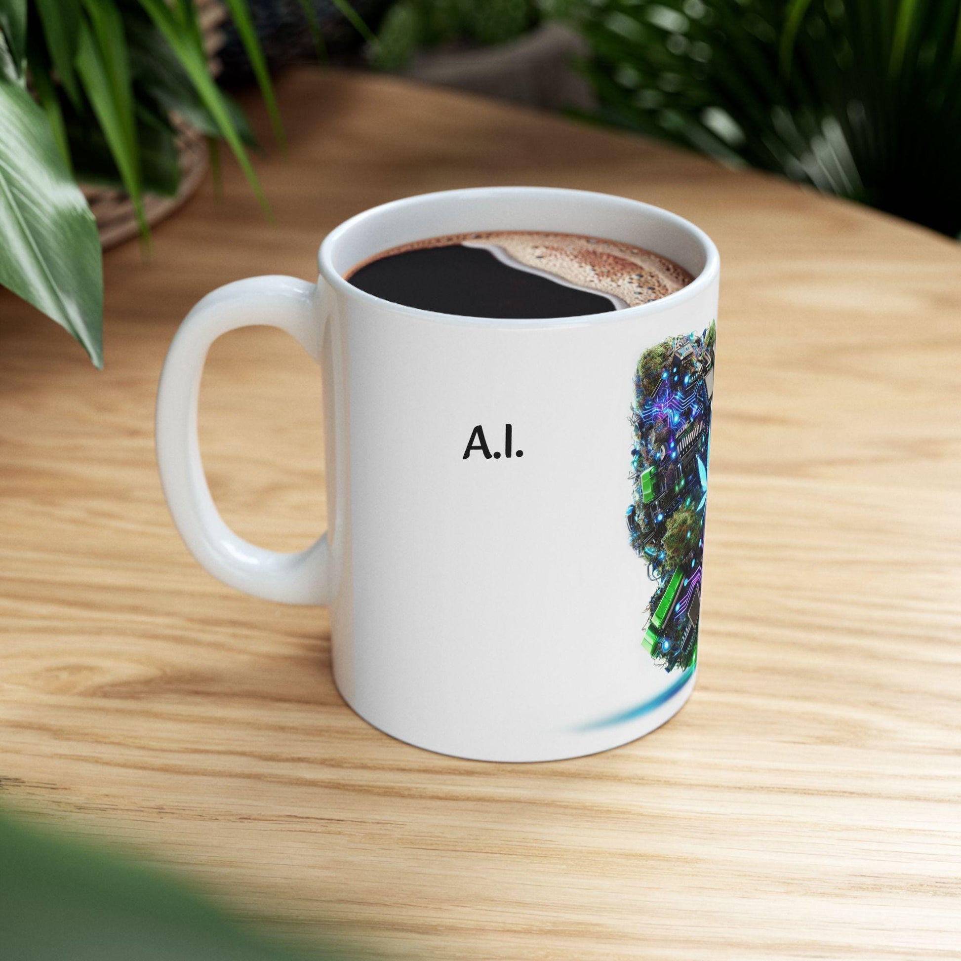A.I. - (11oz) Weed Strain Coffee Mugs - Perfect Gift for Stoners, Weed Mug, Marijuana Lovers; Wake and Bake Essentials; Cannabis Decor AI