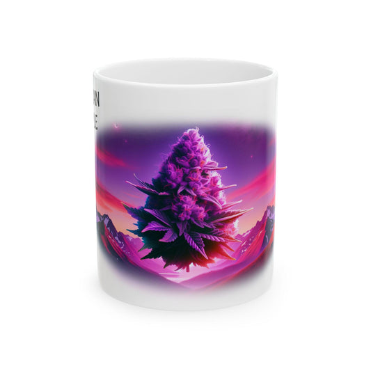 ALASKAN PURPLE - (11oz) Weed Strain Coffee Mugs - Perfect Gift for Stoners, Weed Mug, Marijuana Gift; Wake & Bake Essentials; Cannabis Decor