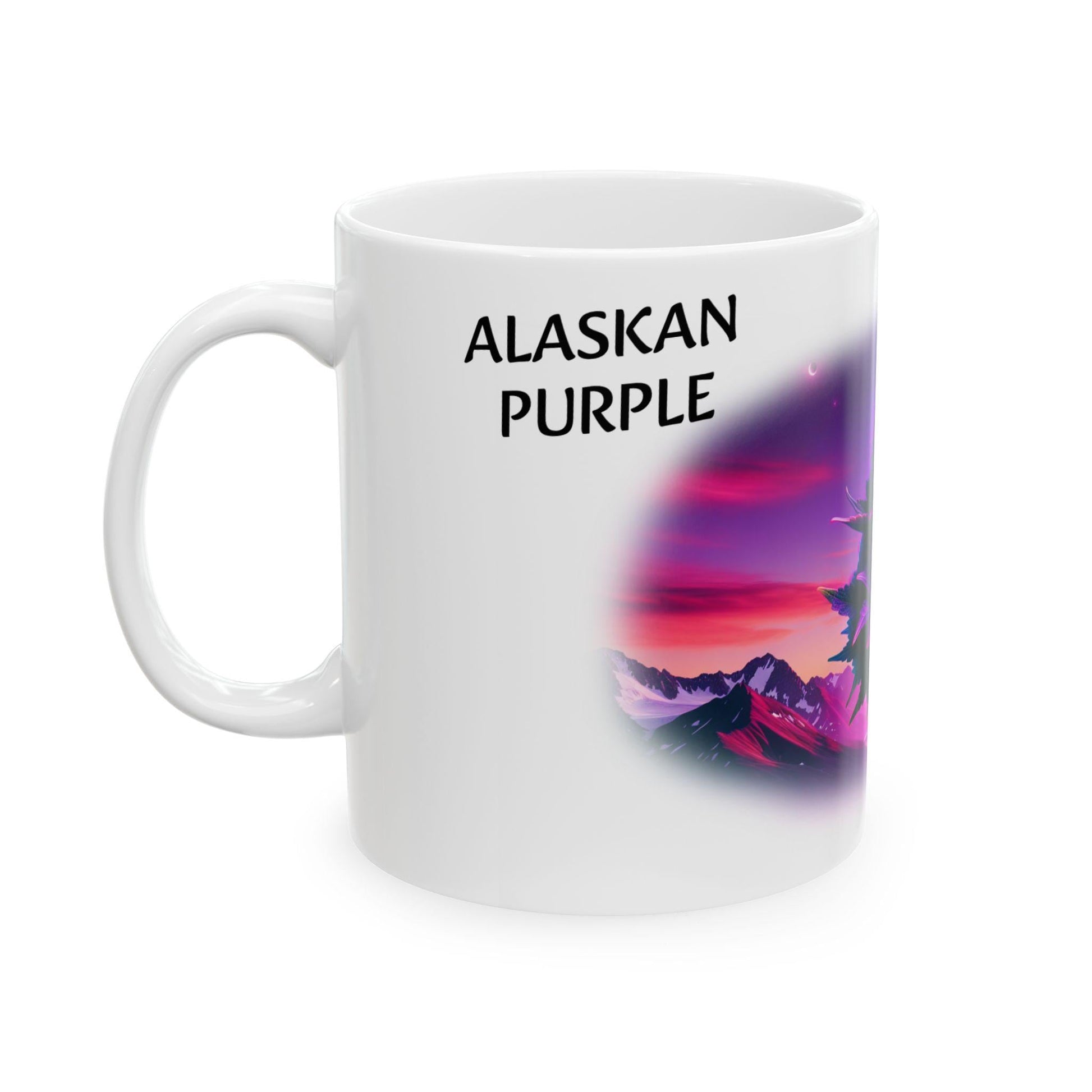 ALASKAN PURPLE - (11oz) Weed Strain Coffee Mugs - Perfect Gift for Stoners, Weed Mug, Marijuana Gift; Wake & Bake Essentials; Cannabis Decor