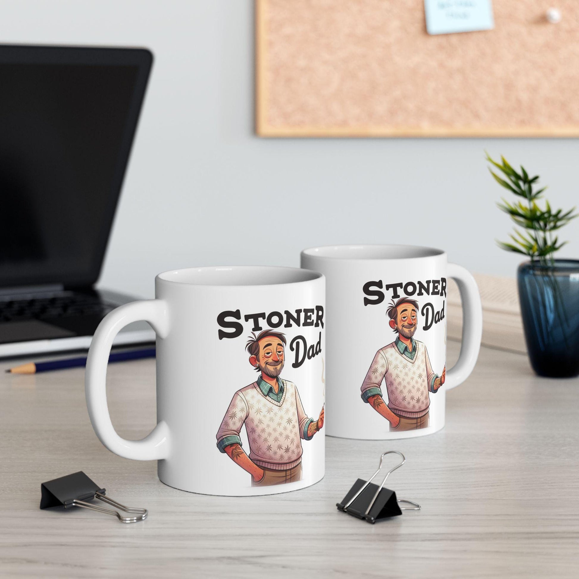 STONER DAD - Weed Themed Coffee Mugs, Marijuana Lovers , Perfect Gift for Smokers, Stoners - Dad Gifts