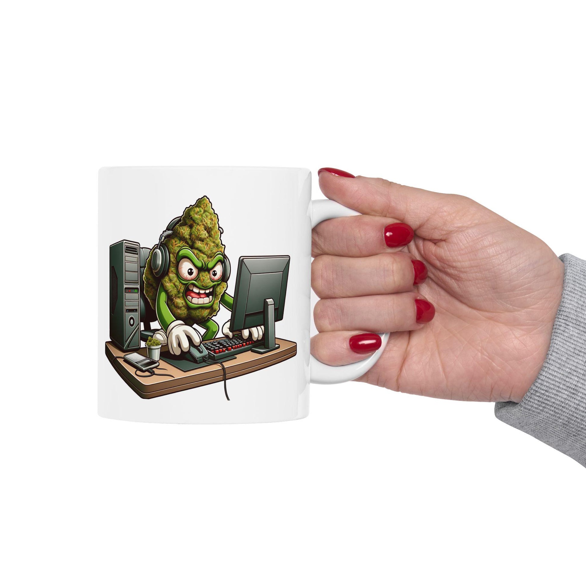 WEED Gamer - Marijuana Themed Coffee Mugs, Weed Graphic - Perfect Gift for Smokers, Weed Lovers, Stoners - Cannabis Decor