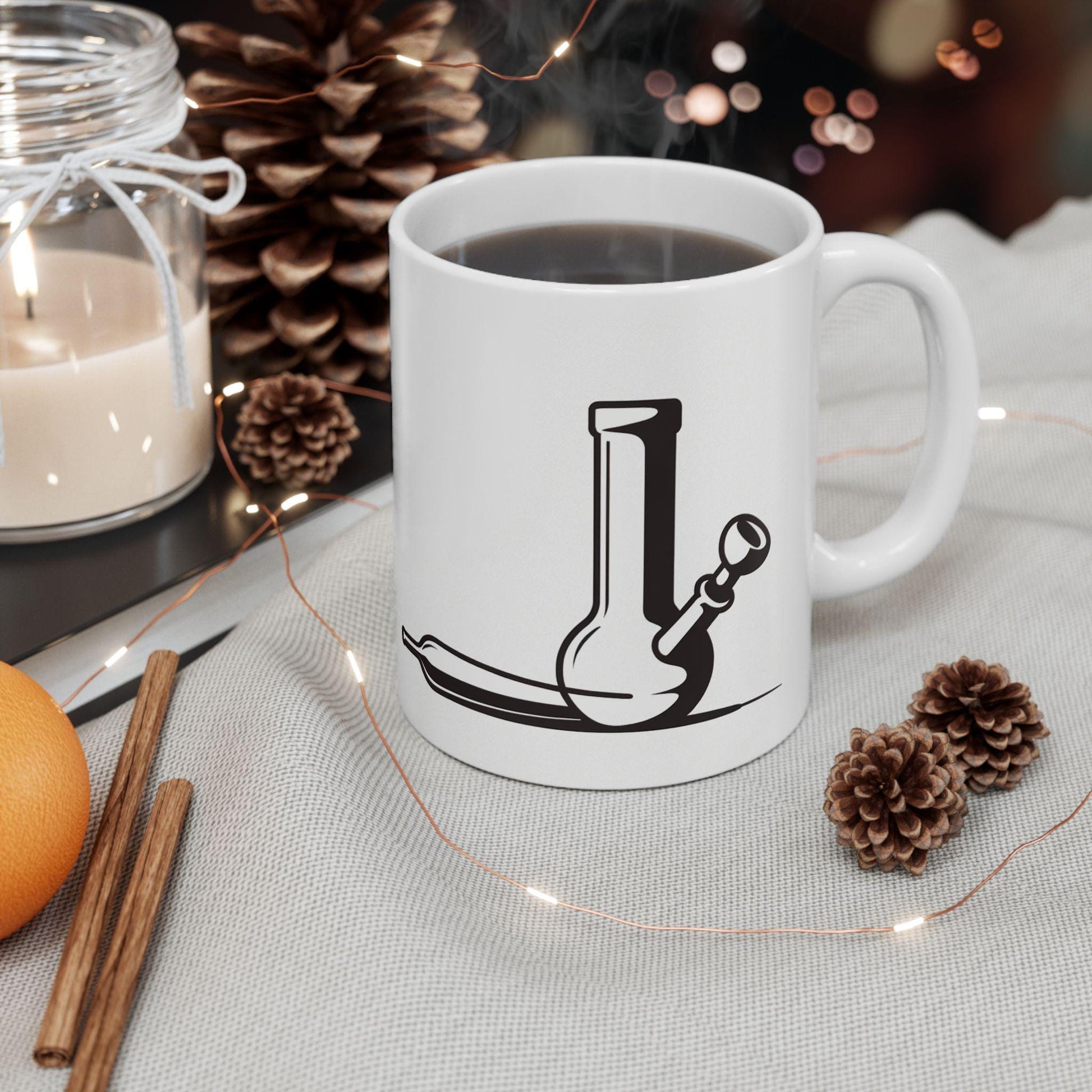 BONG x JOINT - Weed Themed Coffee Mugs, Marijuana Graphic - Perfect Gift for Smokers, Weed Lovers, Stoners - Cannabis Decor