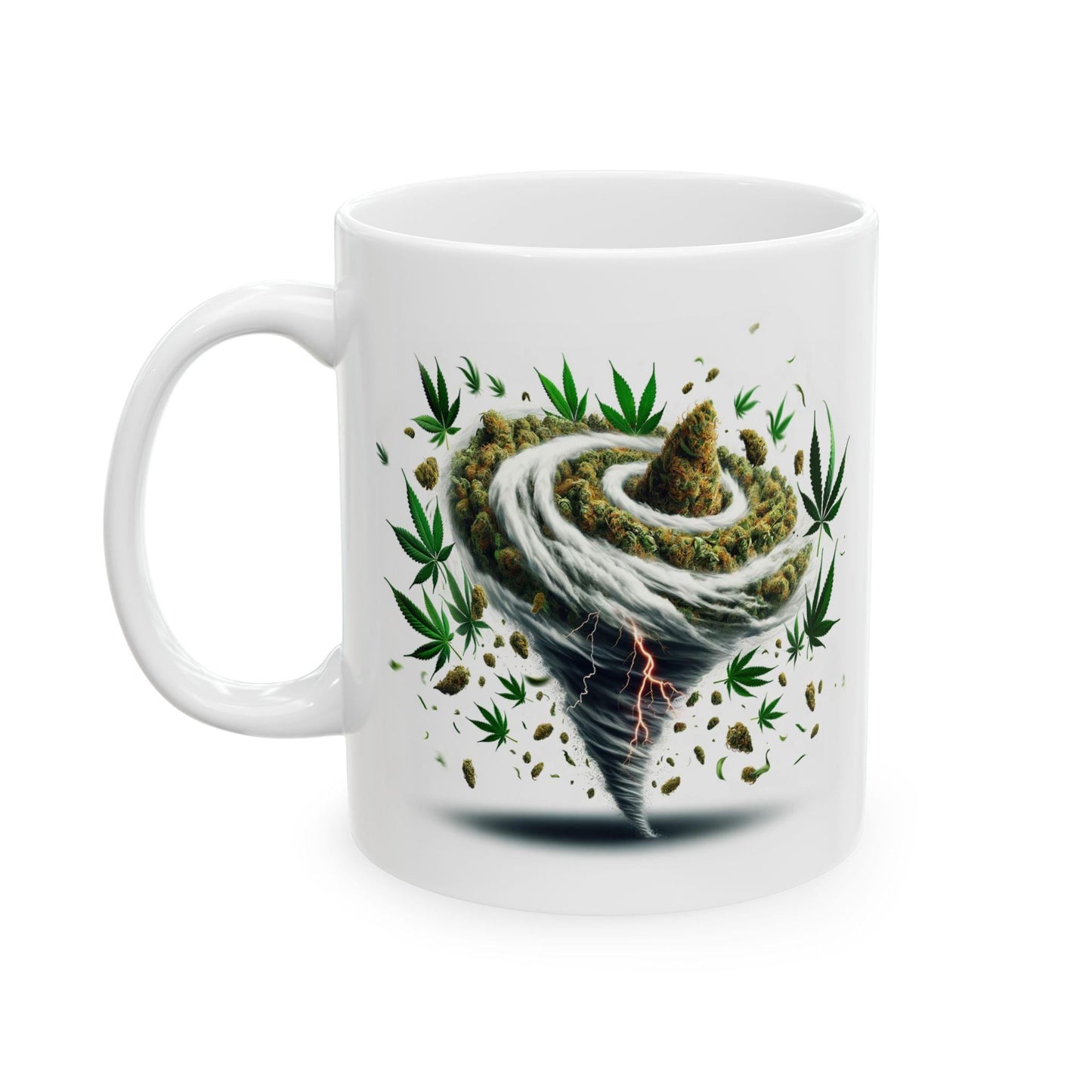 WEED Tornado Mug - Marijuana Themed Coffee Mugs, Weed Graphic - Perfect Gift for Smokers, Weed Lovers, Stoners