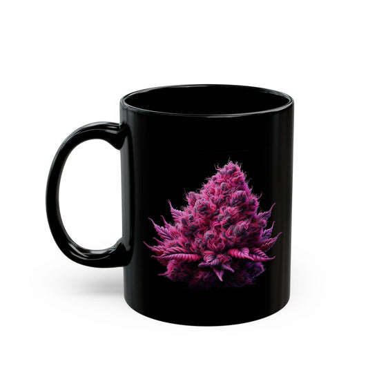 PINK WEED - BLACK Marijuana Themed Coffee Mugs, Weed Lovers, Perfect Gift for Smokers, Stoners, Growers.
