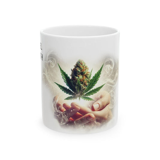 ANGEL BREATH - (11oz) Weed Strain Coffee Mugs - Perfect Gift for Stoners, Weed Mug, Marijuana Gift; Wake and Bake Essentials; Cannabis Decor