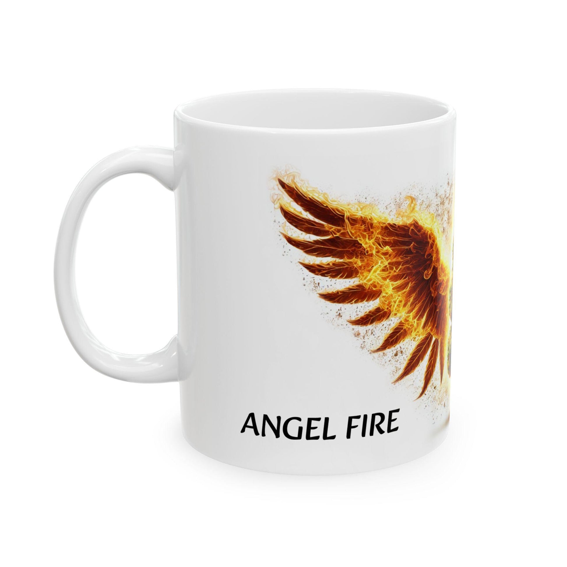 ANGEL FIRE - (11oz) Weed Strain Coffee Mugs - Perfect Gift for Stoners, Weed Mug, Marijuana Gift; Wake and Bake Essentials; Cannabis Decor