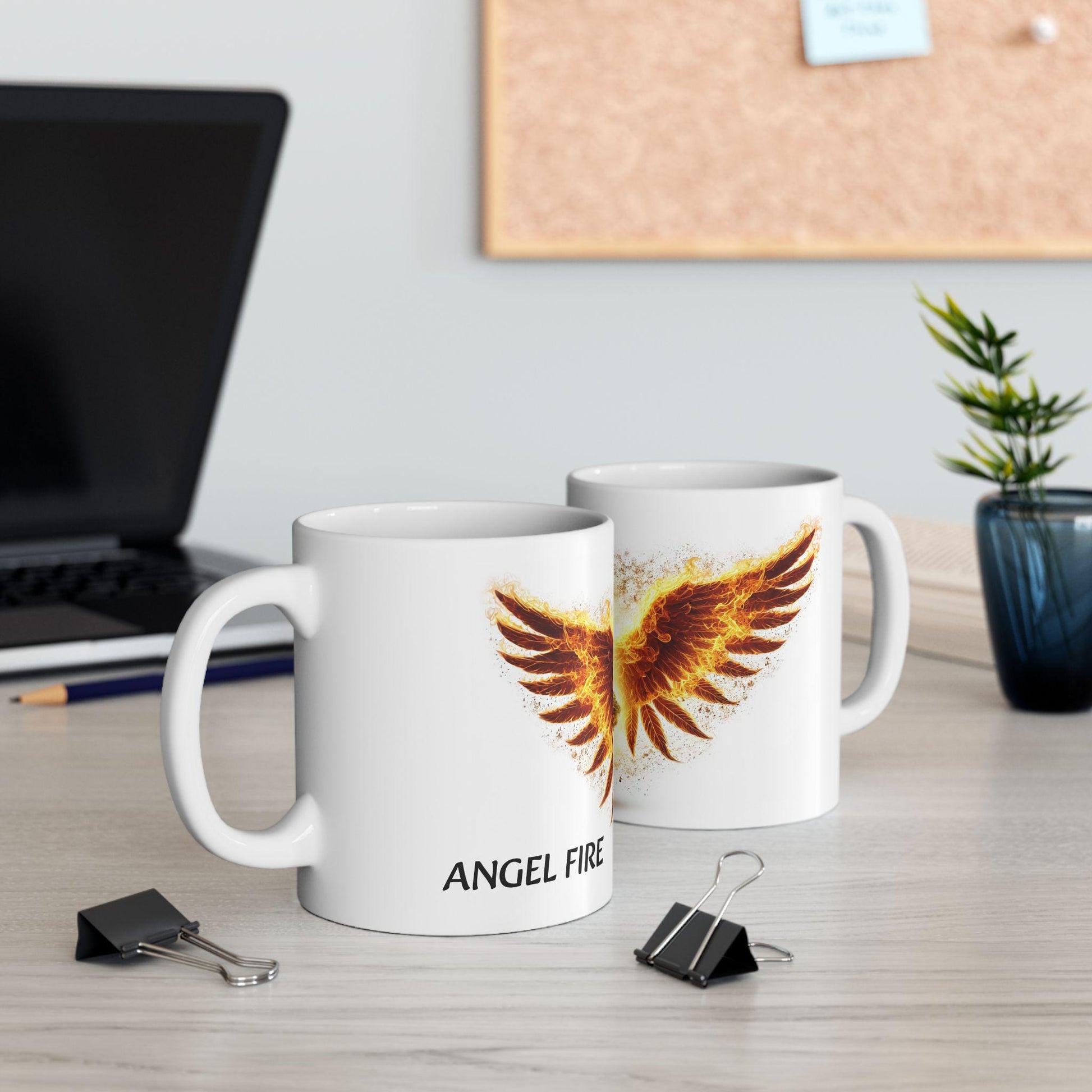 ANGEL FIRE - (11oz) Weed Strain Coffee Mugs - Perfect Gift for Stoners, Weed Mug, Marijuana Gift; Wake and Bake Essentials; Cannabis Decor