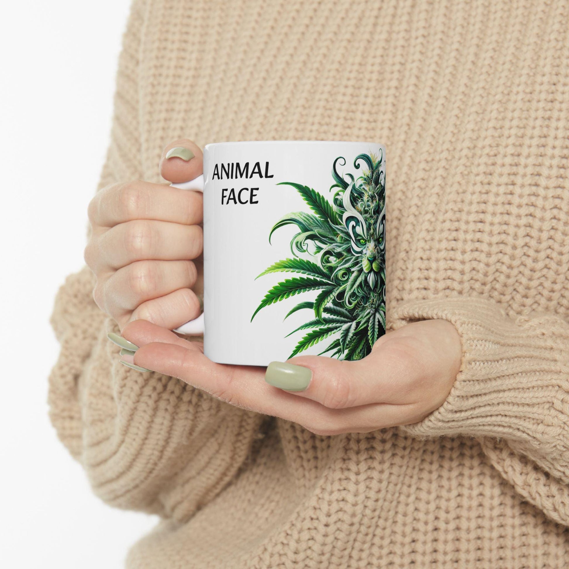 ANIMAL FACE - (11oz) Weed Strain Coffee Mugs - Perfect Gift for Stoners, Weed Mug, Marijuana Gift; Wake and Bake Essentials; Cannabis Decor