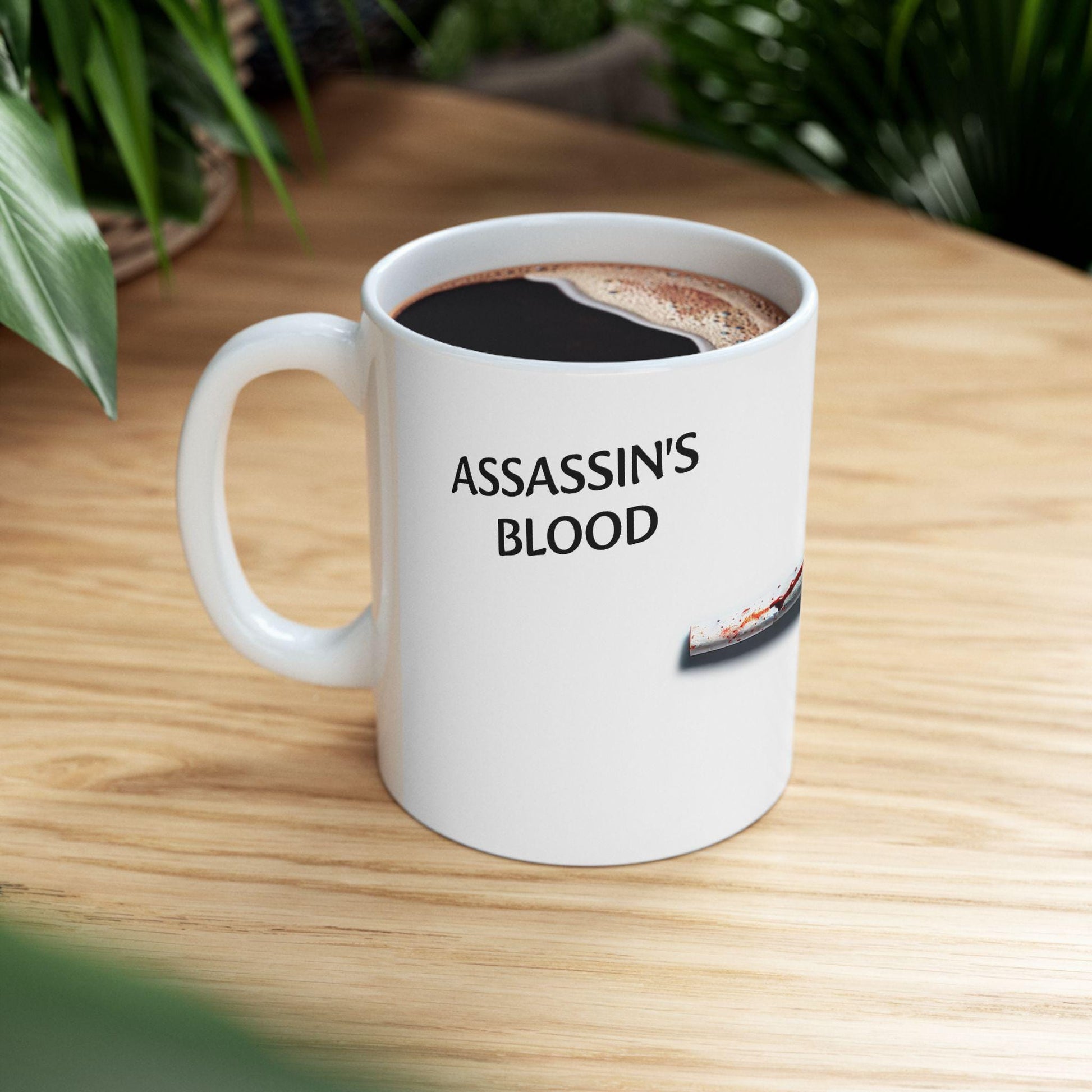 ASSASSINS BLOOD - (11oz) Weed Strain Coffee Mugs - Perfect Stoner Gift, Weed Mug, Marijuana Gift; Wake & Bake Essentials; Cannabis Decor