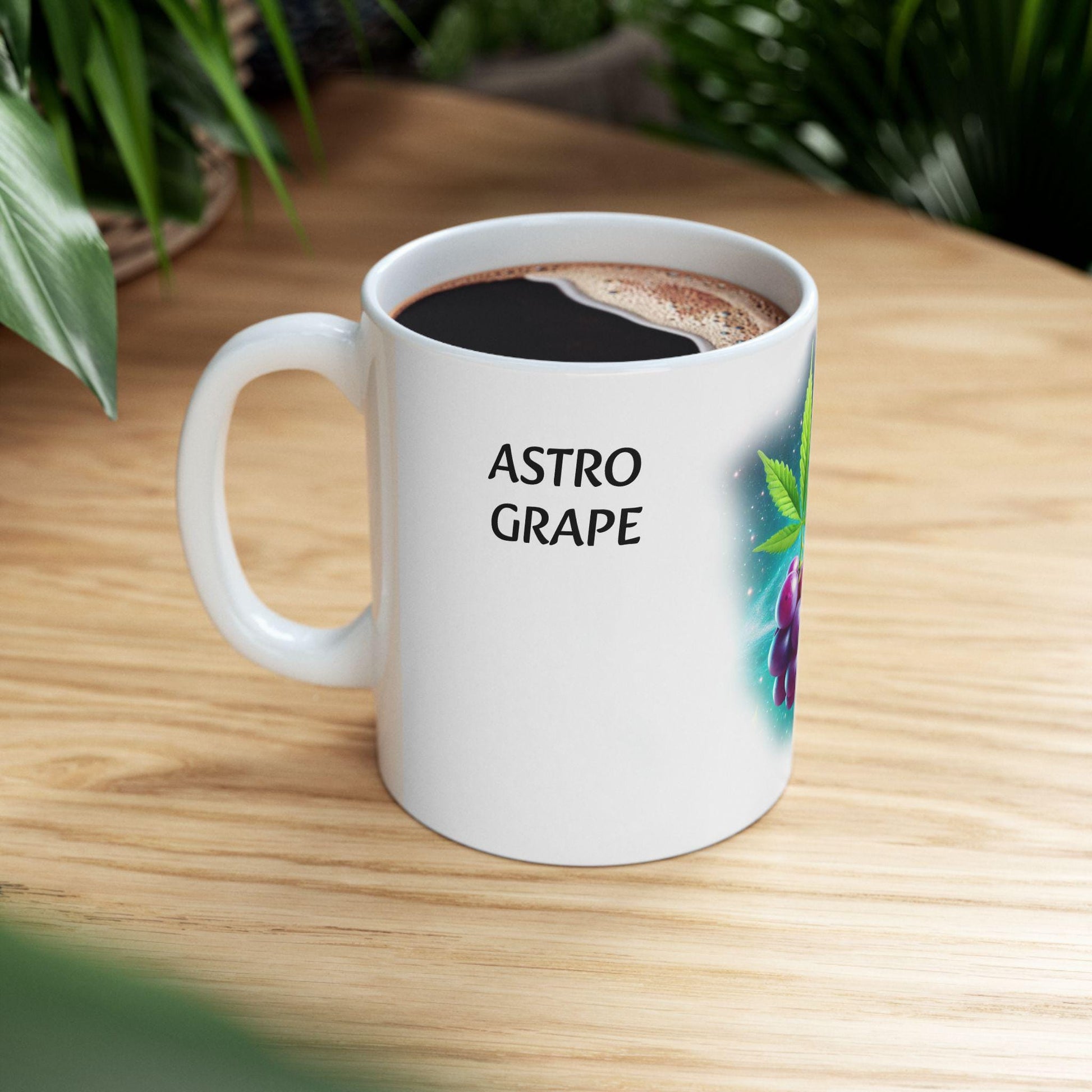 ASTRO GRAPE - (11oz) Weed Strain Coffee Mugs - Perfect Gift for Stoners, Weed Mug, Marijuana Gift; Wake and Bake Essentials; Cannabis Decor