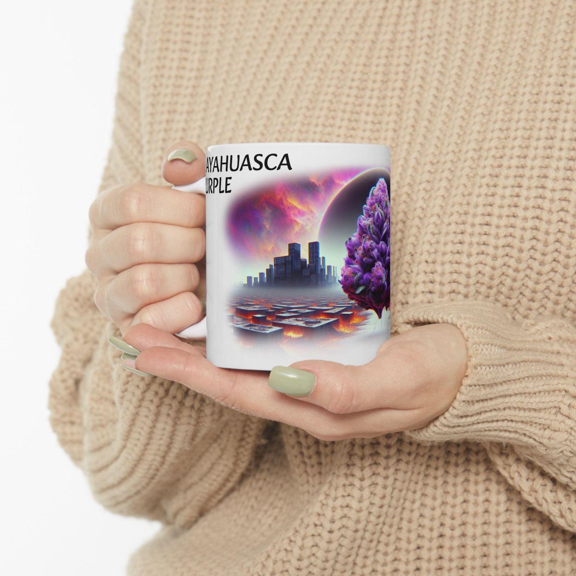 AYAHUASCA PURPLE - (11oz) Weed Strain Coffee Mugs - Perfect Stoner Gift, Weed Mug, Marijuana Gift; Wake and Bake Essentials; Cannabis Decor