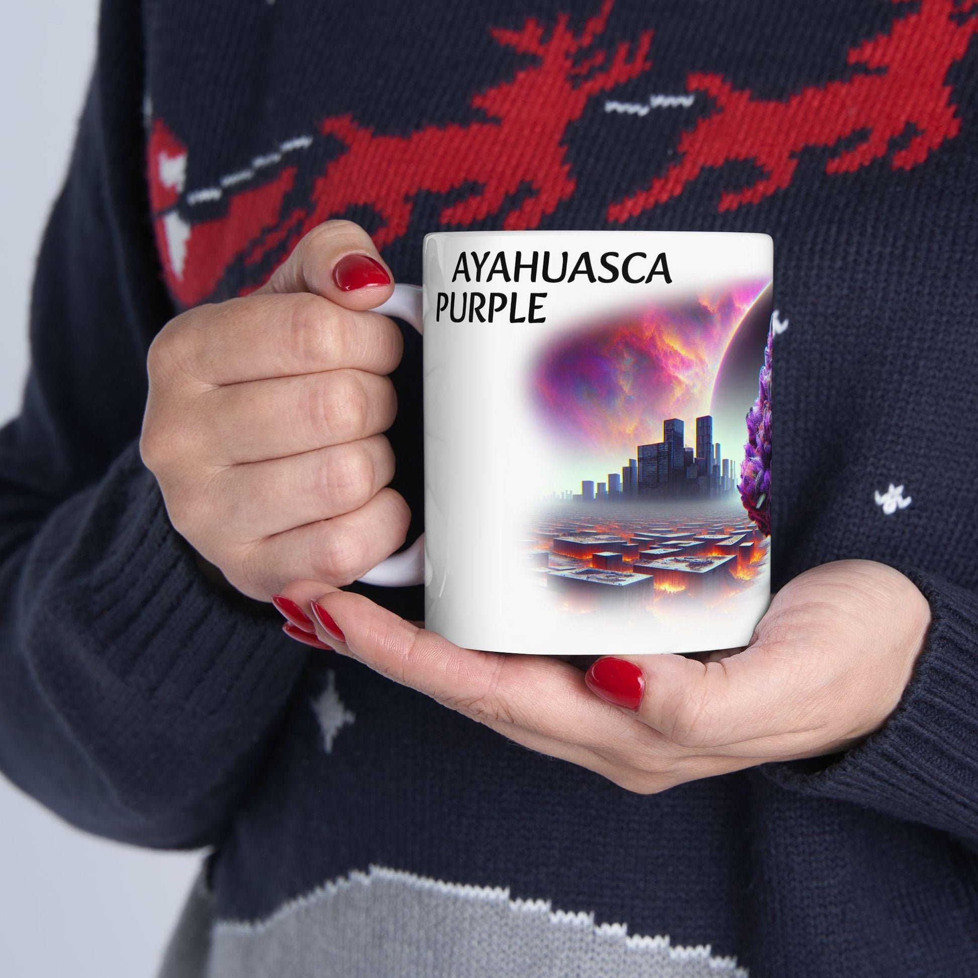 AYAHUASCA PURPLE - (11oz) Weed Strain Coffee Mugs - Perfect Stoner Gift, Weed Mug, Marijuana Gift; Wake and Bake Essentials; Cannabis Decor