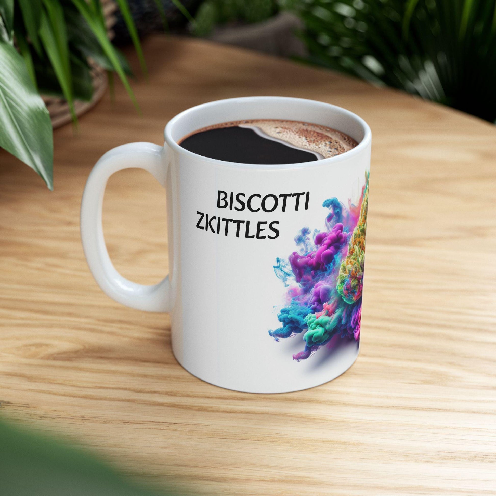 BISCOTTI ZKITTLES - (11oz) Weed Strain Coffee Mugs - Perfect Stoner Gift, Weed Mug, Marijuana Gift; Wake & Bake Essentials; Cannabis Decor