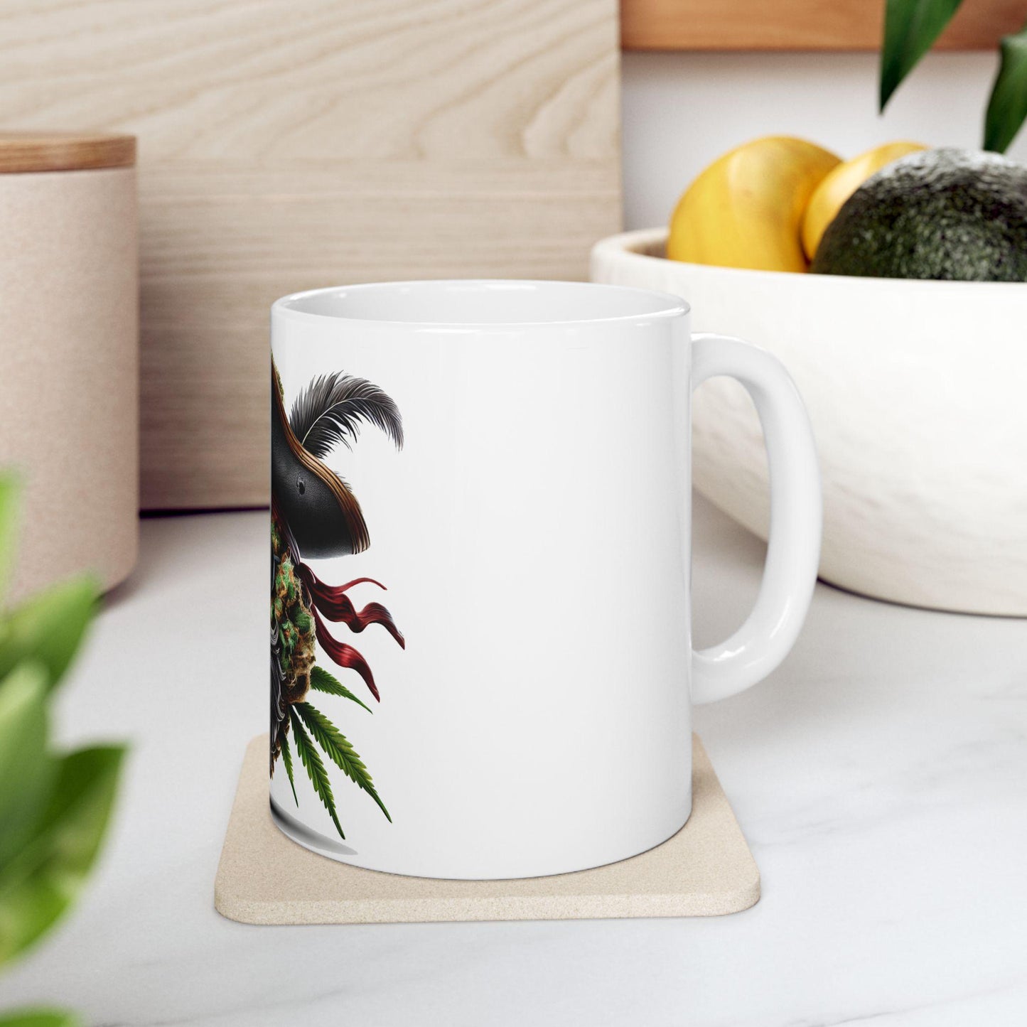 BLACKBEARD - (11oz) Weed Strain Coffee Mugs - Perfect Gift for Stoners, Weed Mug, Marijuana Gift; Wake & Bake Essentials; Cannabis Pot Decor